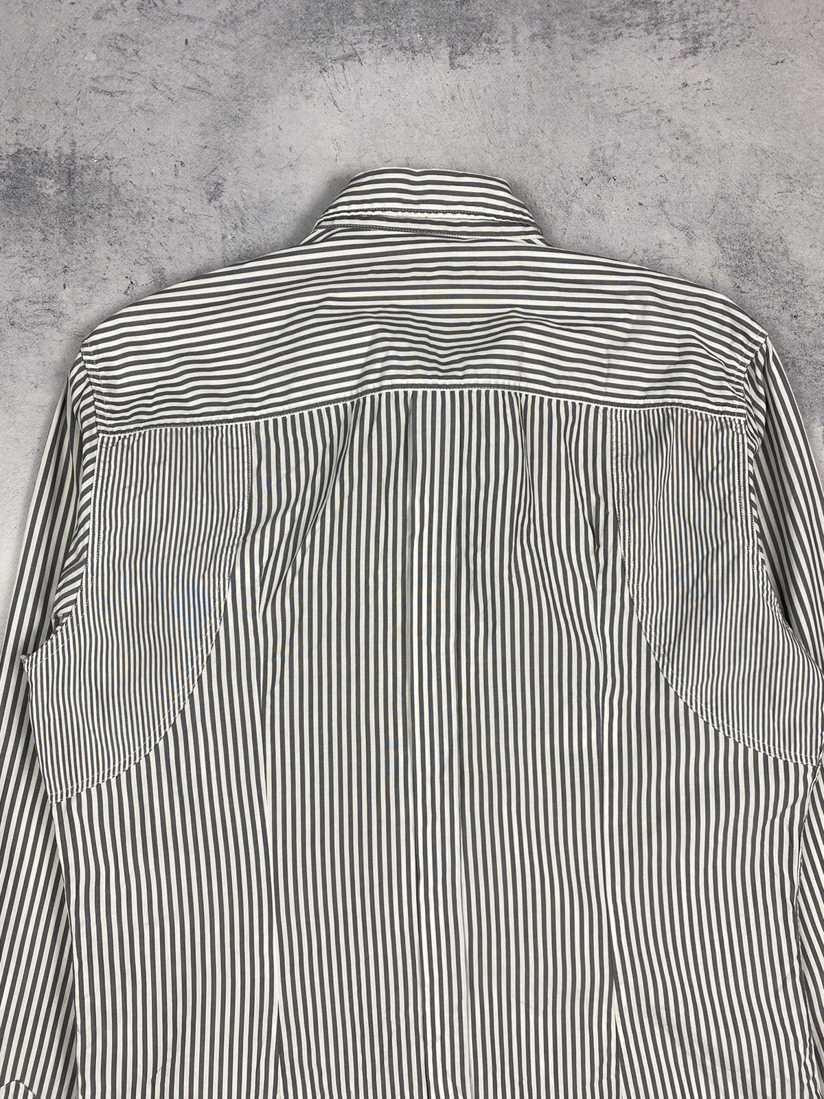 Dolce & Gabbana Dolce & Gabbana Gold Striped Button Up Long Sleeve Shirt Size US M / EU 48-50 / 2 - 12 Thumbnail