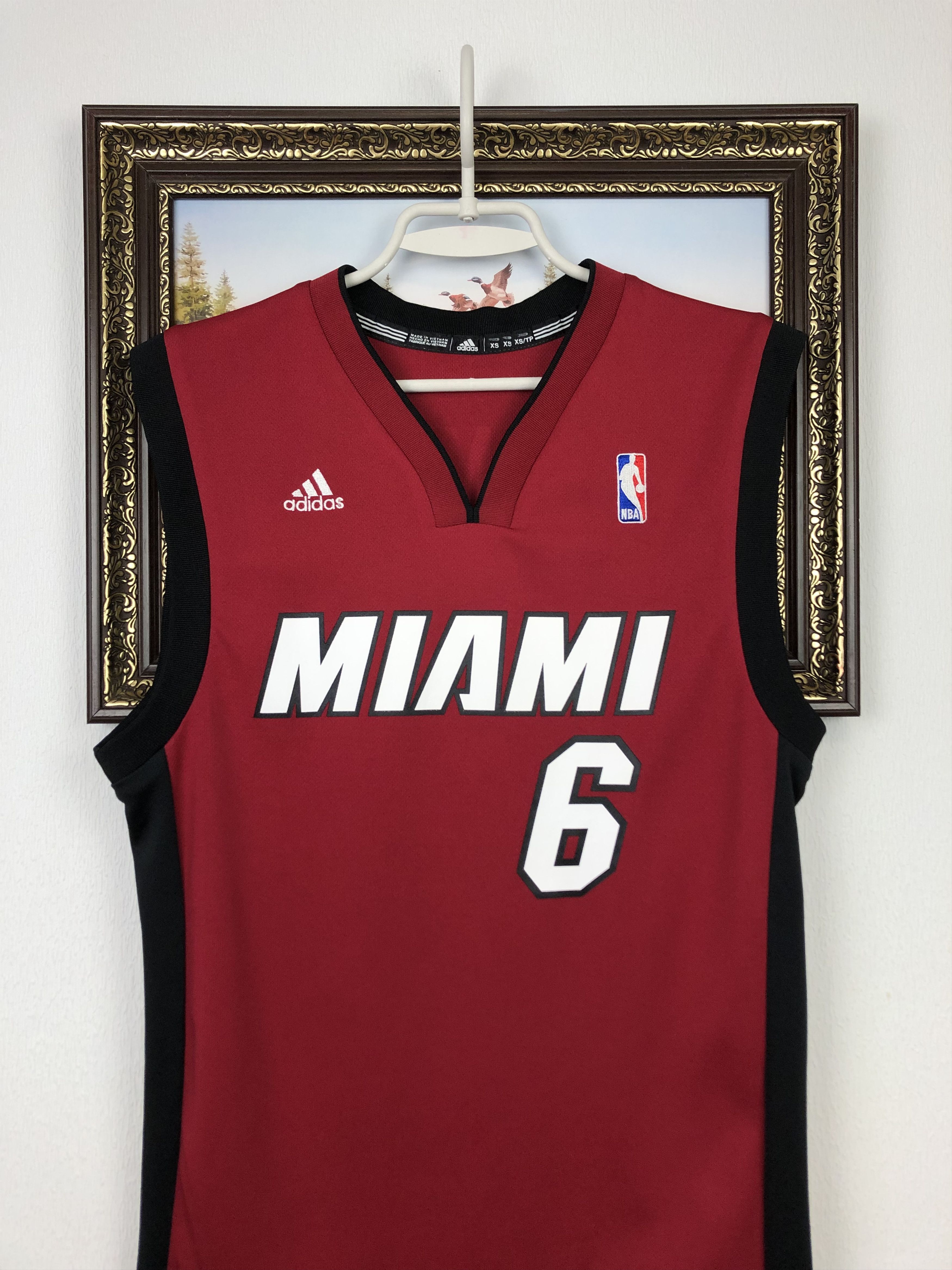 Adidas Miami Heat NBA LeBron James #6 Jersey Tee Hype