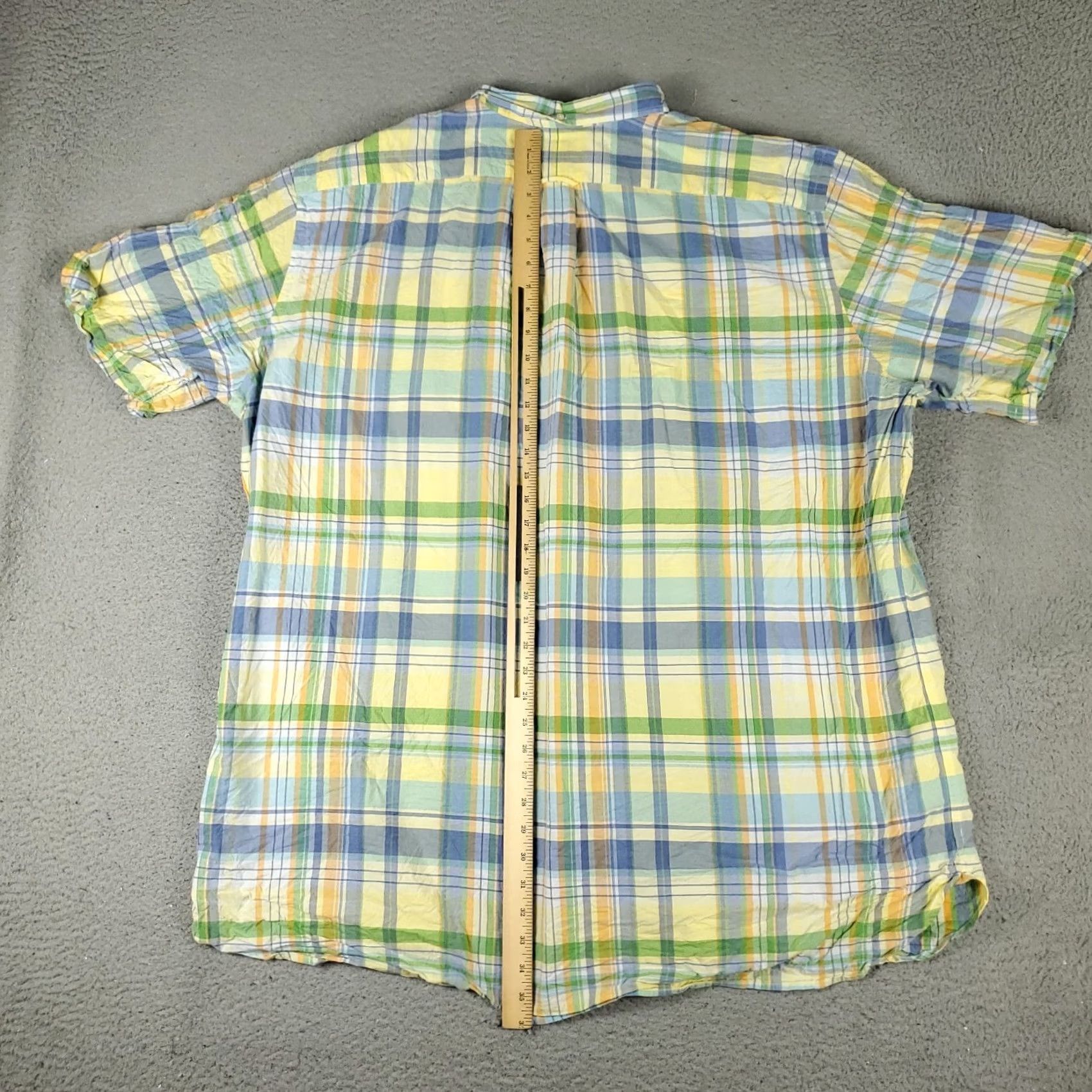 Ralph Lauren Ralph Lauren Shirt Mens 3XLT Blue Yellow Plaid Beach Twill Button Up Size US XXL / EU 58 / 5 - 3 Thumbnail