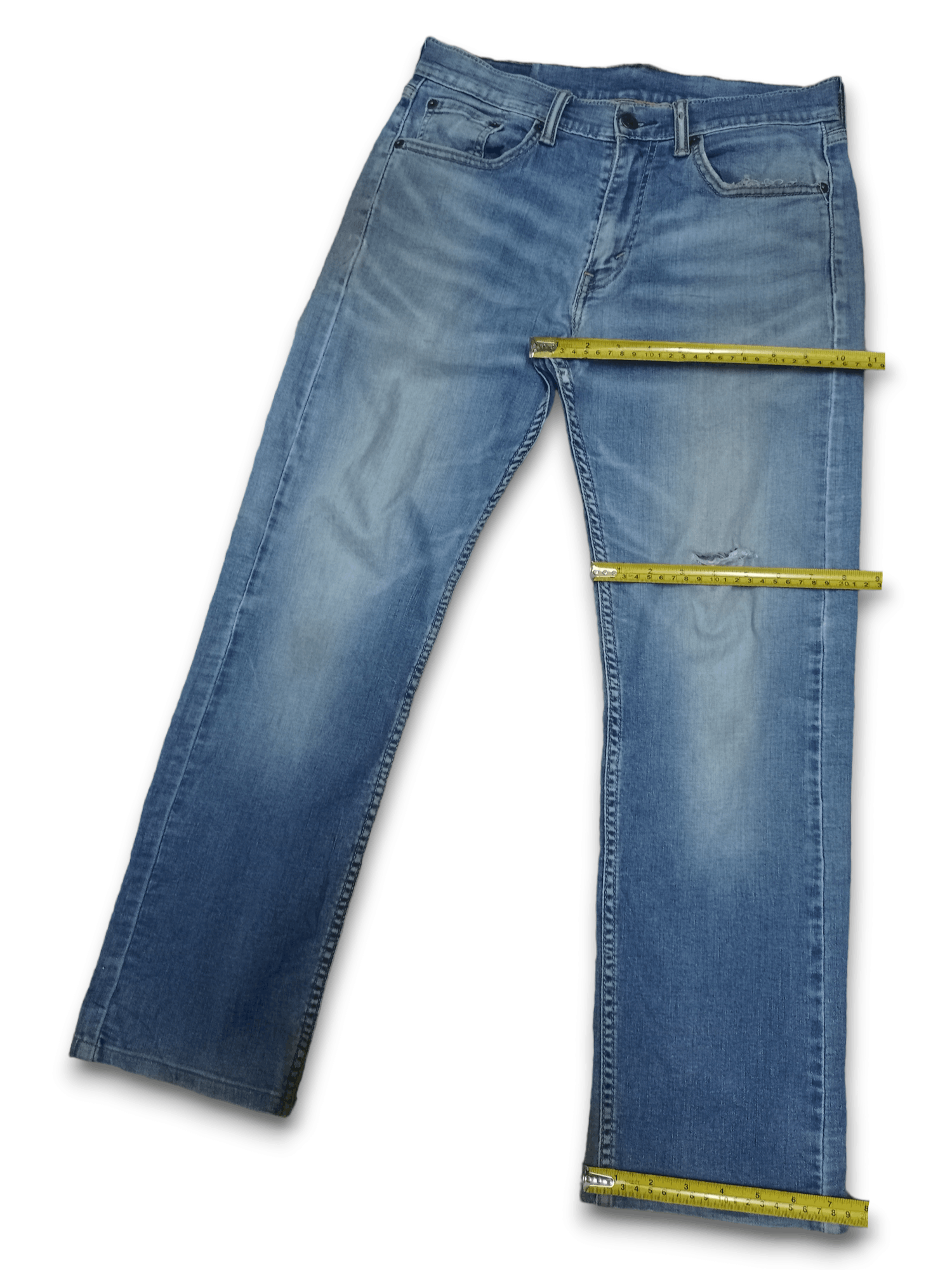 Levi's × Levi's Vintage Clothing Vintage Levis 505 Western Blue Wash Distressed Jeans 30x27 Size US 30 / EU 46 - 12 Thumbnail