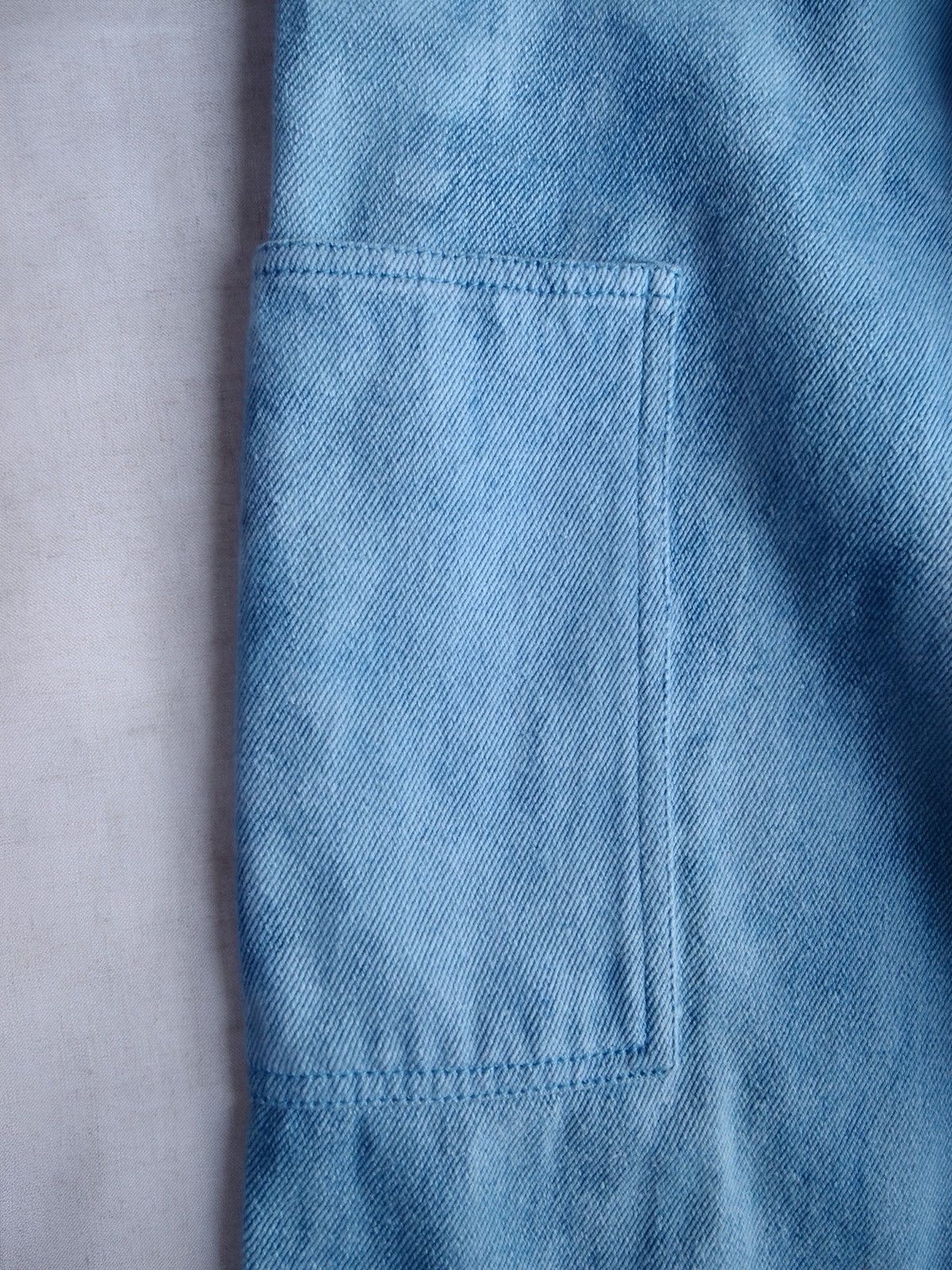 Elleme ELLEME Paris Bleached Denim Cargo Pants Washed Finish Size 26" / US 2 / IT 38 - 7 Thumbnail
