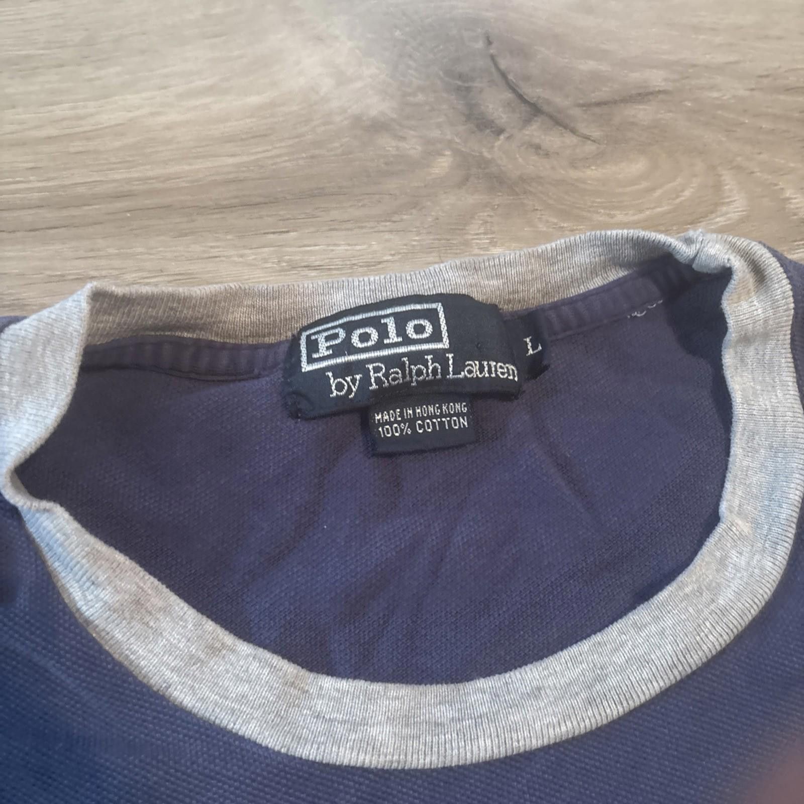 Polo Ralph Lauren Vintage Polo Ralph Lauren Blue Shirt, Gray Collar Size L Size US L / EU 52-54 / 3 - 2 Thumbnail