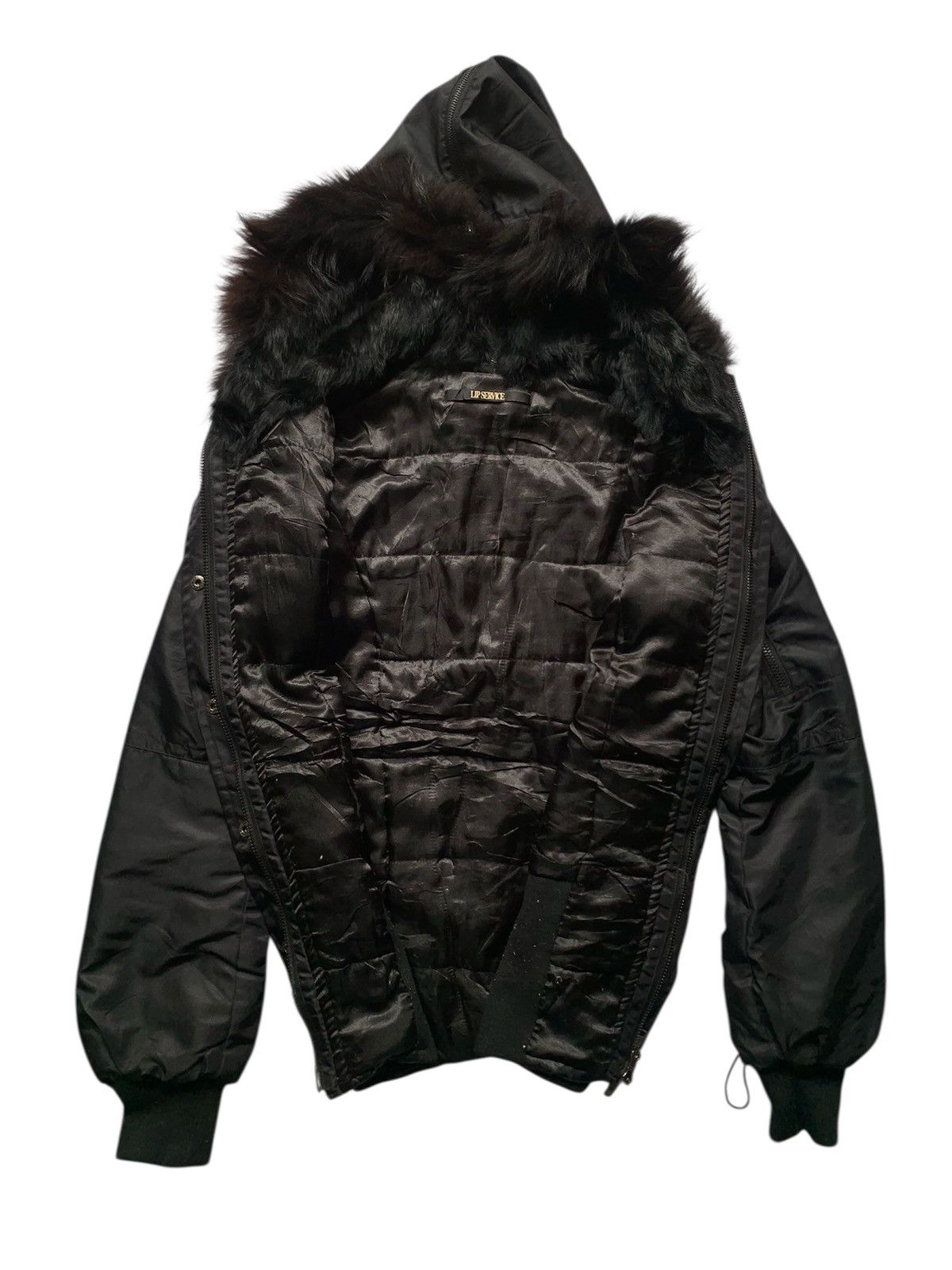 KMRii Lip Service Laced Up Fur Rabbit and Raccoon Military Jacket Size US M / EU 48-50 / 2 - 5 Thumbnail