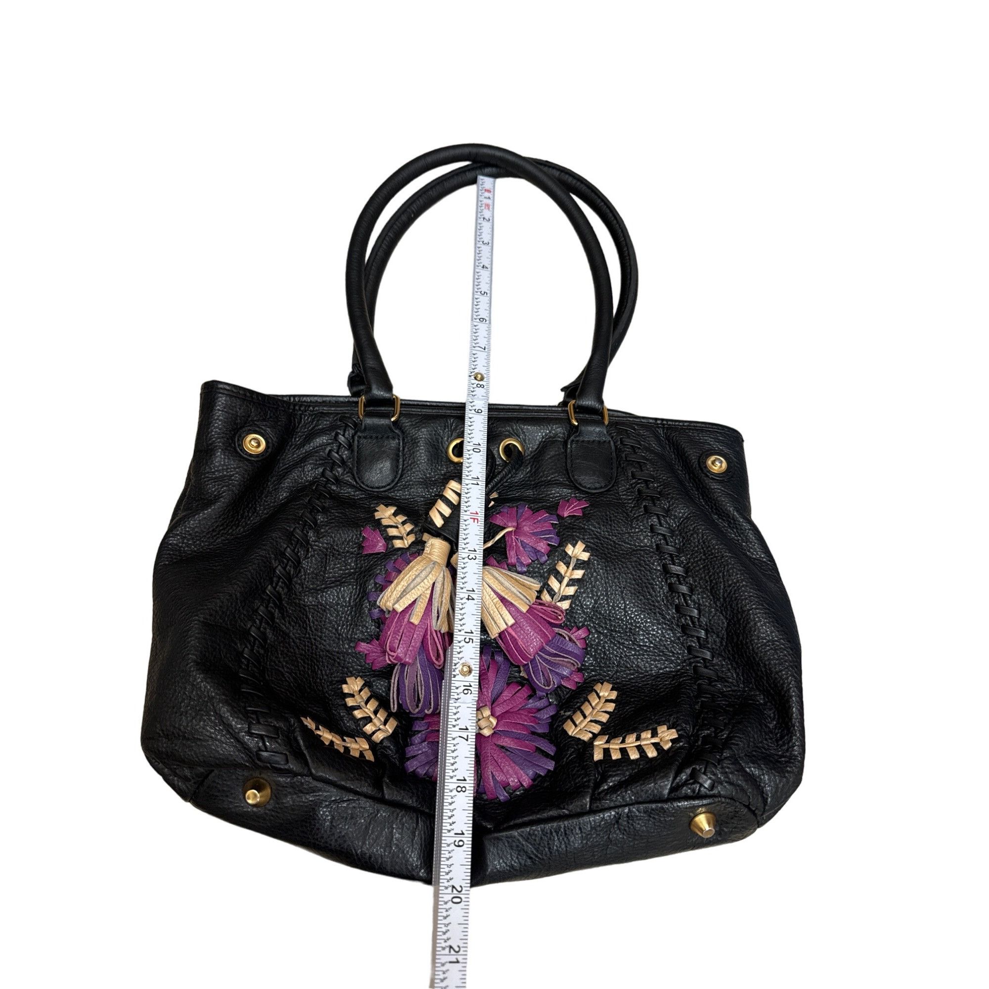 Other Isabella Fiore vintage leather tossled floral handbag 3227 Size ONE SIZE - 2 Thumbnail