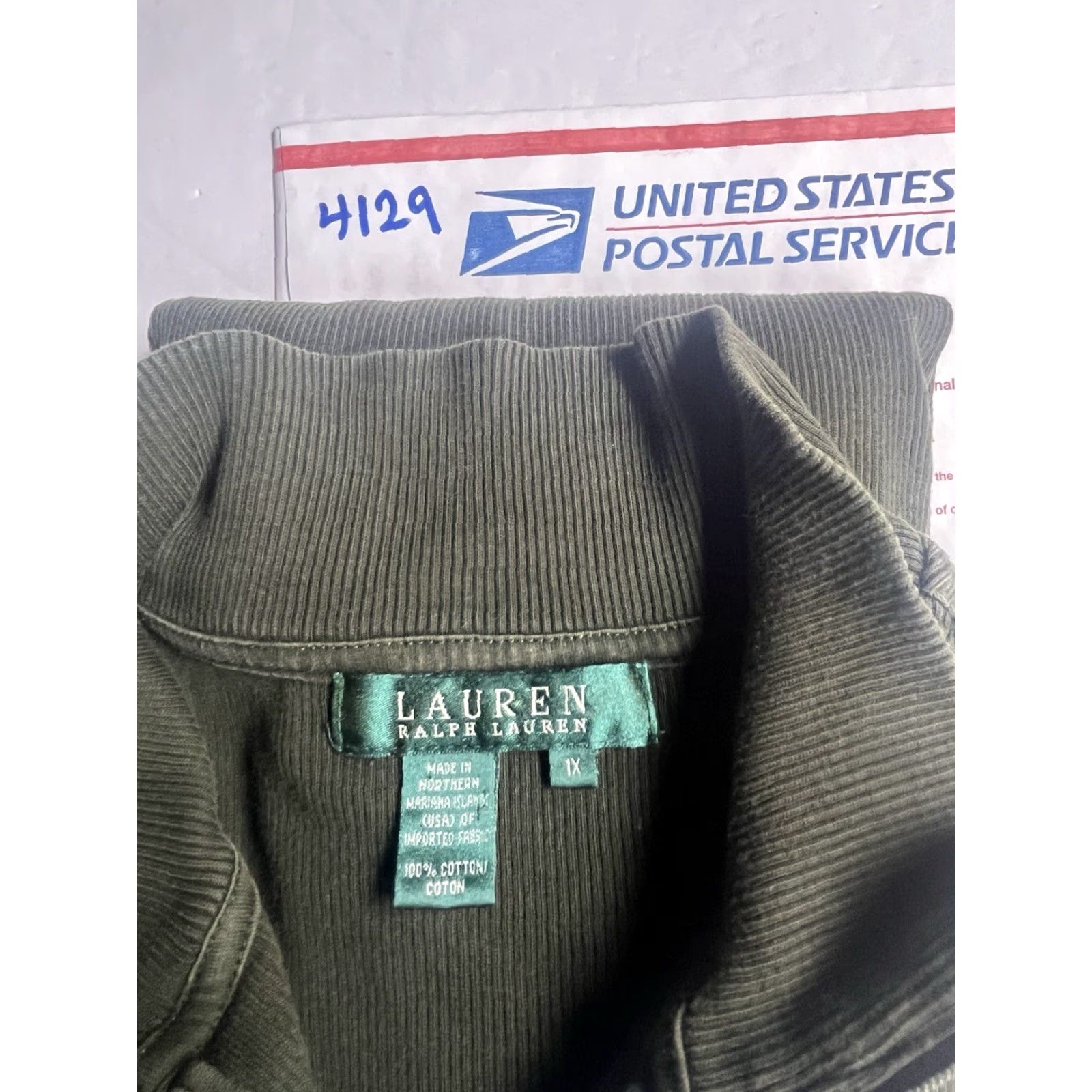 Ralph Lauren VINTAGE Polo Ralph Lauren Sweater Women 1X Green 1/4 Zip Knit Suede Elbow Patches Shirt Size XL / US 12-14 / IT 48-50 - 8 Thumbnail