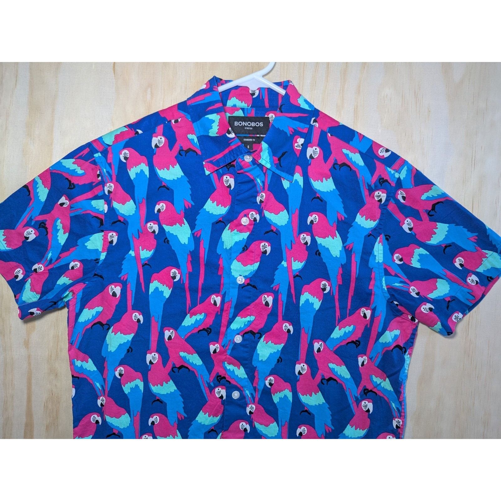 Bonobos Bonobos Men's Small Stretch Shirt Standard Fit Parrot Macaw Size US S / EU 44-46 / 1 - 3 Thumbnail