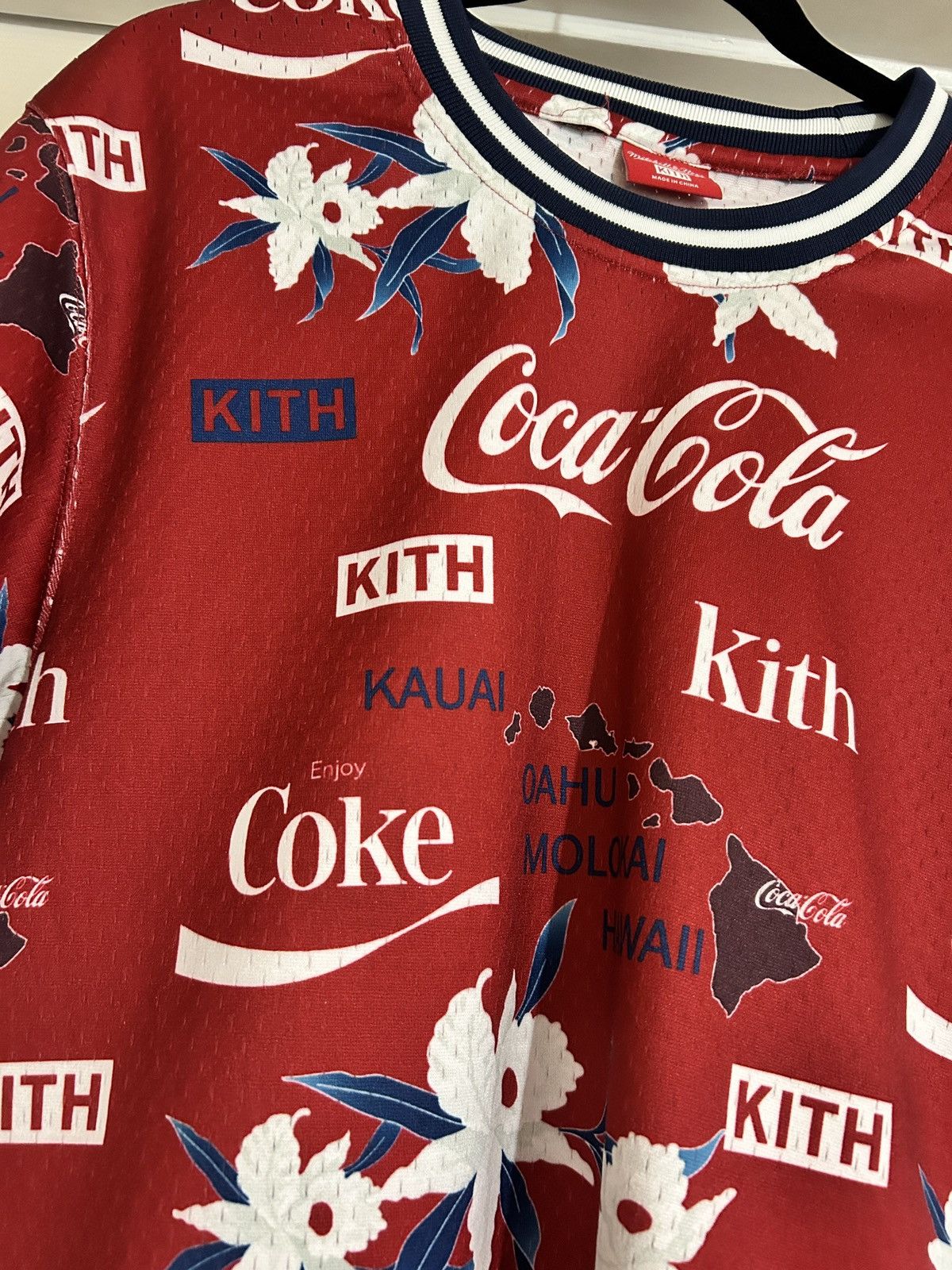 Kith Kith x Coca-Cola x Mitchell u0026 Ness BP Hawaii Jersey | Grailed