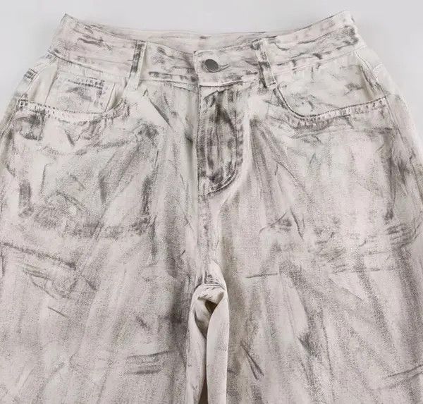 VIBE Vintage jet black tie dye washed dirty jeans Size US 30 / EU 46 - 3 Thumbnail