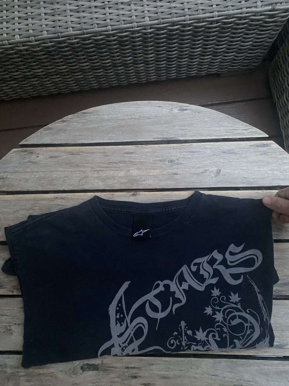 Alpinestars Black no fear skull tee w embroidery Size US M / EU 48-50 / 2 - 3 Thumbnail