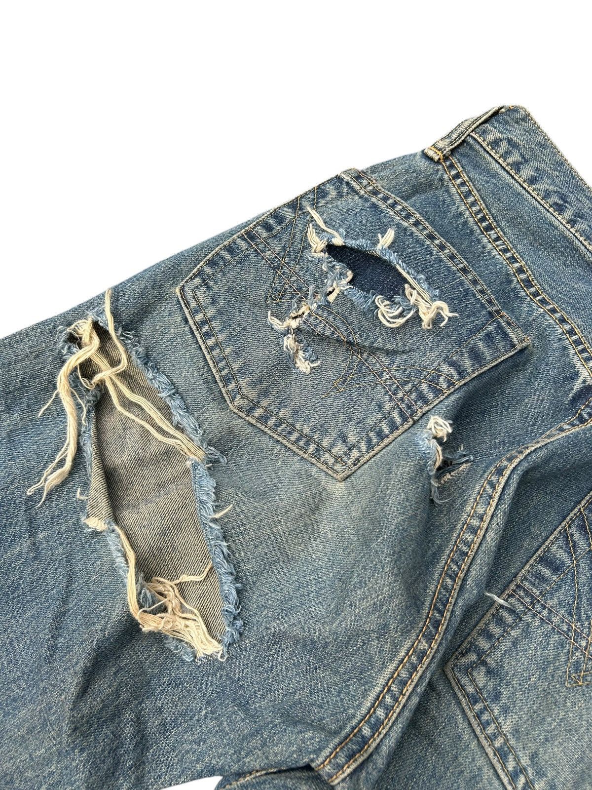 Japanese Brand × Kapital × Vintage Rusty Edwin Selvedge Distressed Denim Jeans Size US 27 - 12 Thumbnail