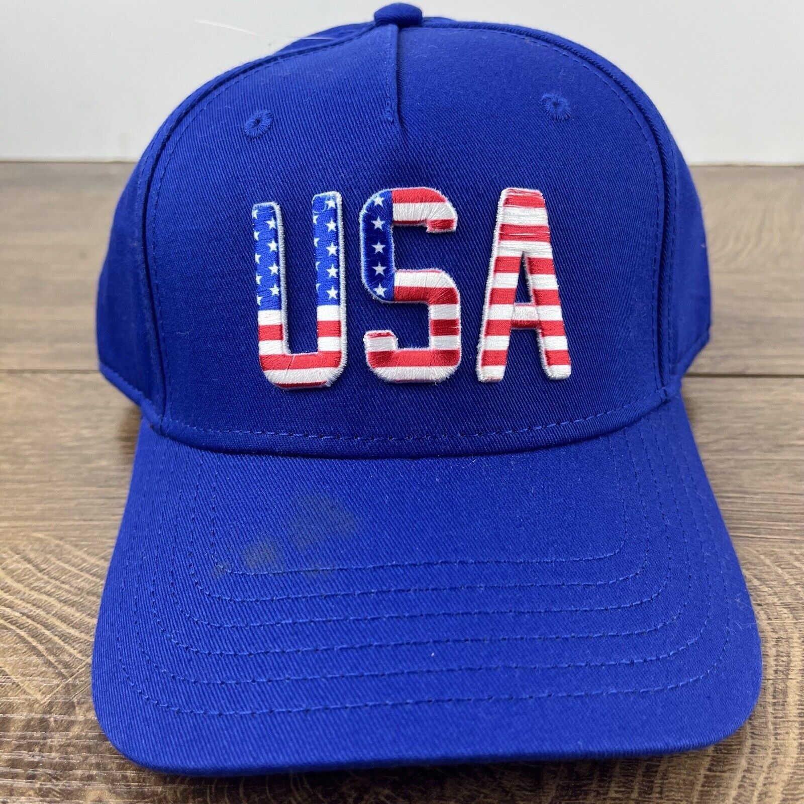 Other USA Blue Hat United States Hat Blue Cap Adjustable Blue Adul Size ONE SIZE - 6 Thumbnail