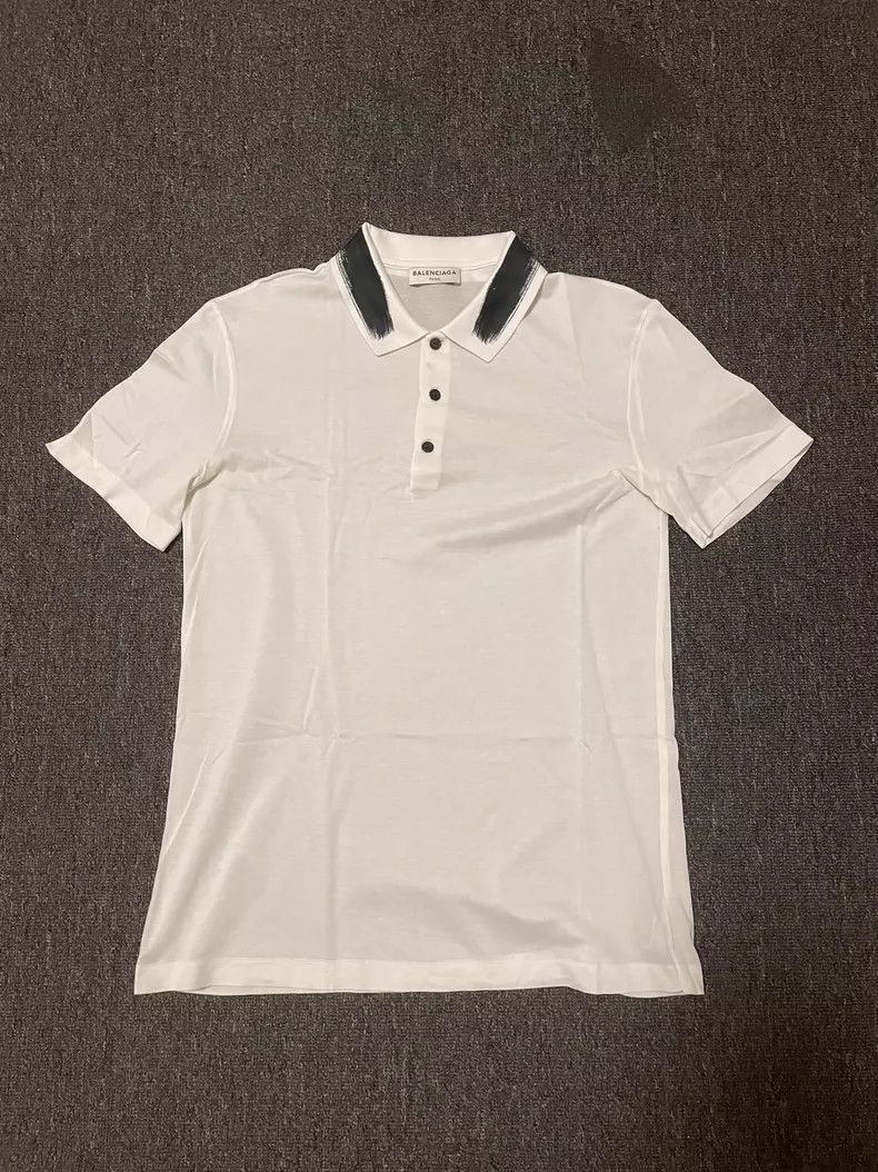 Balenciaga Balenciaga White Long Polo Shirt-yf Size US S / EU 44-46 / 1 - 1 Thumbnail