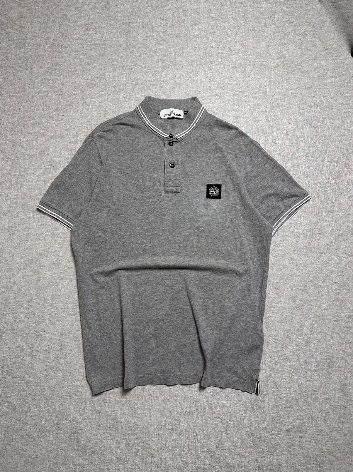 Luxury × Massimo Osti × Stone Island Stone Island Luxury Patch Program Polo shirt Gray Size US L / EU 52-54 / 3 - 1 Thumbnail