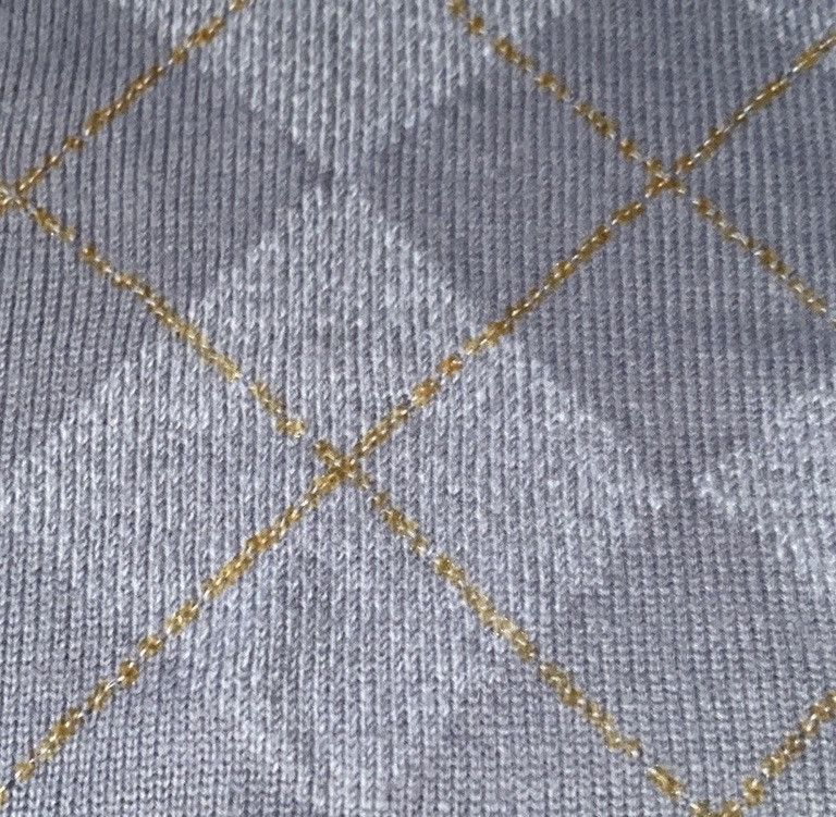 Vintage Vintage, Purple/Gray, Argyle Print, Turtleneck Knit Sweater Size S / US 4 / IT 40 - 8 Thumbnail
