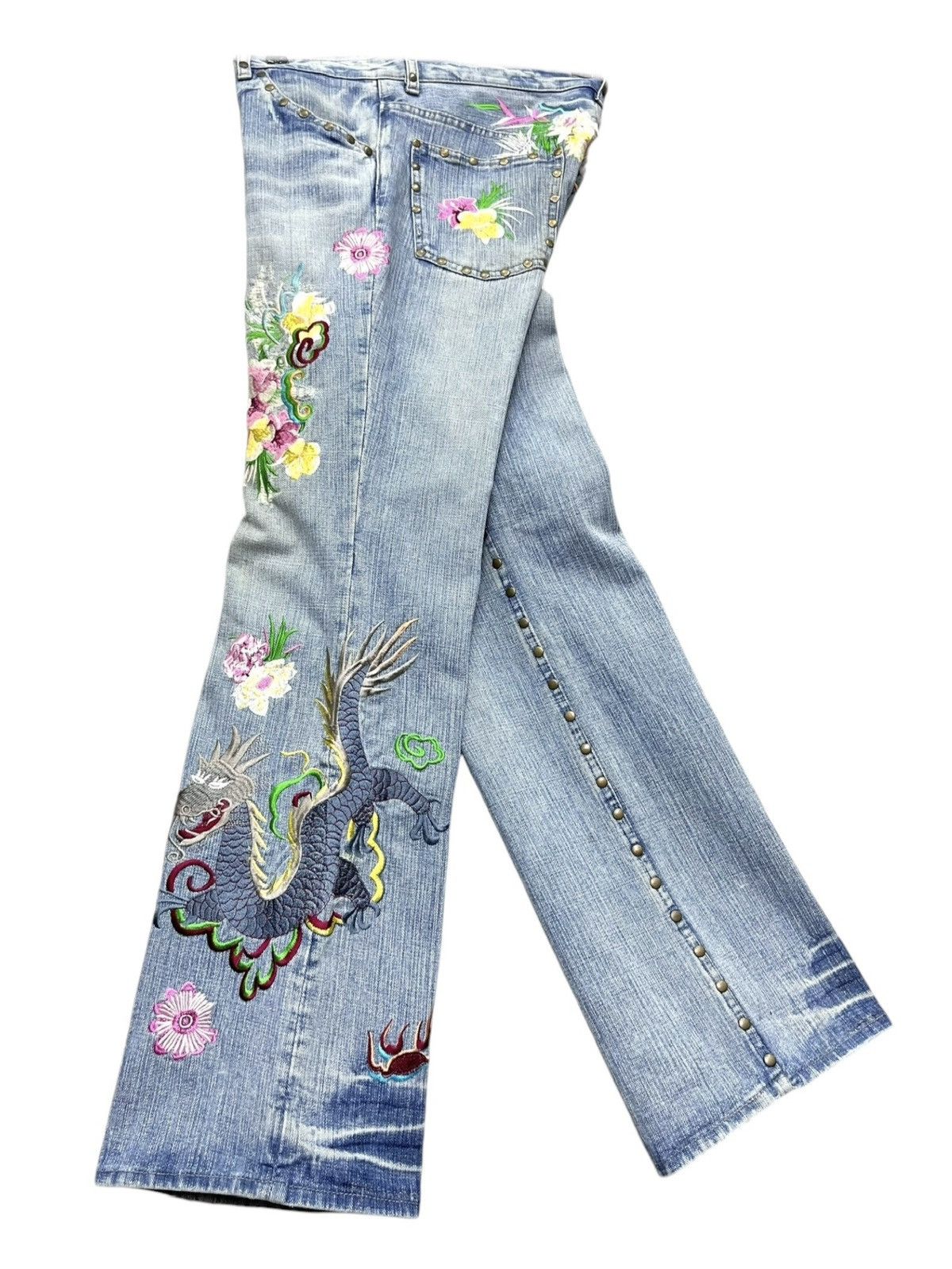 semanticdesign SEMANTIC SENSATION Karakuri Embroidery Studded Flare Size US 31 - 2 Thumbnail