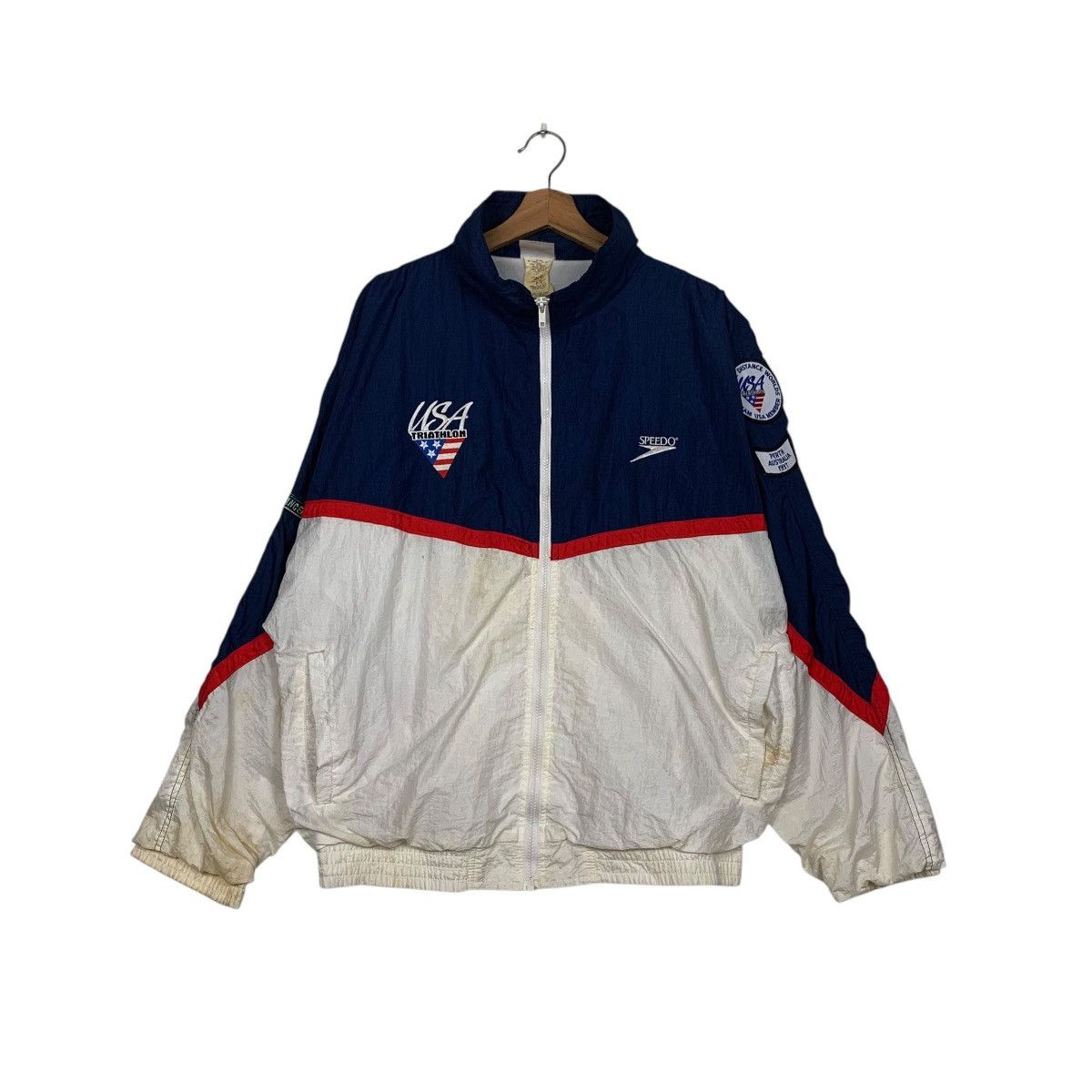 Speedo Vintage SPEEDO USA TRIATHLON Nylon Light Jacket #2783-C126 Size US M / EU 48-50 / 2 - 1 Thumbnail