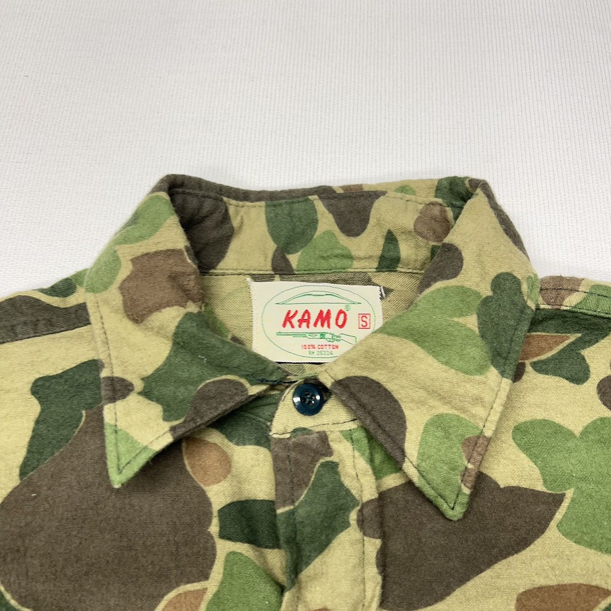 Vintage VTG Kamo Button Shirt Duck Camo Green Hunting Vietnam Era Size US S / EU 44-46 / 1 - 4 Thumbnail