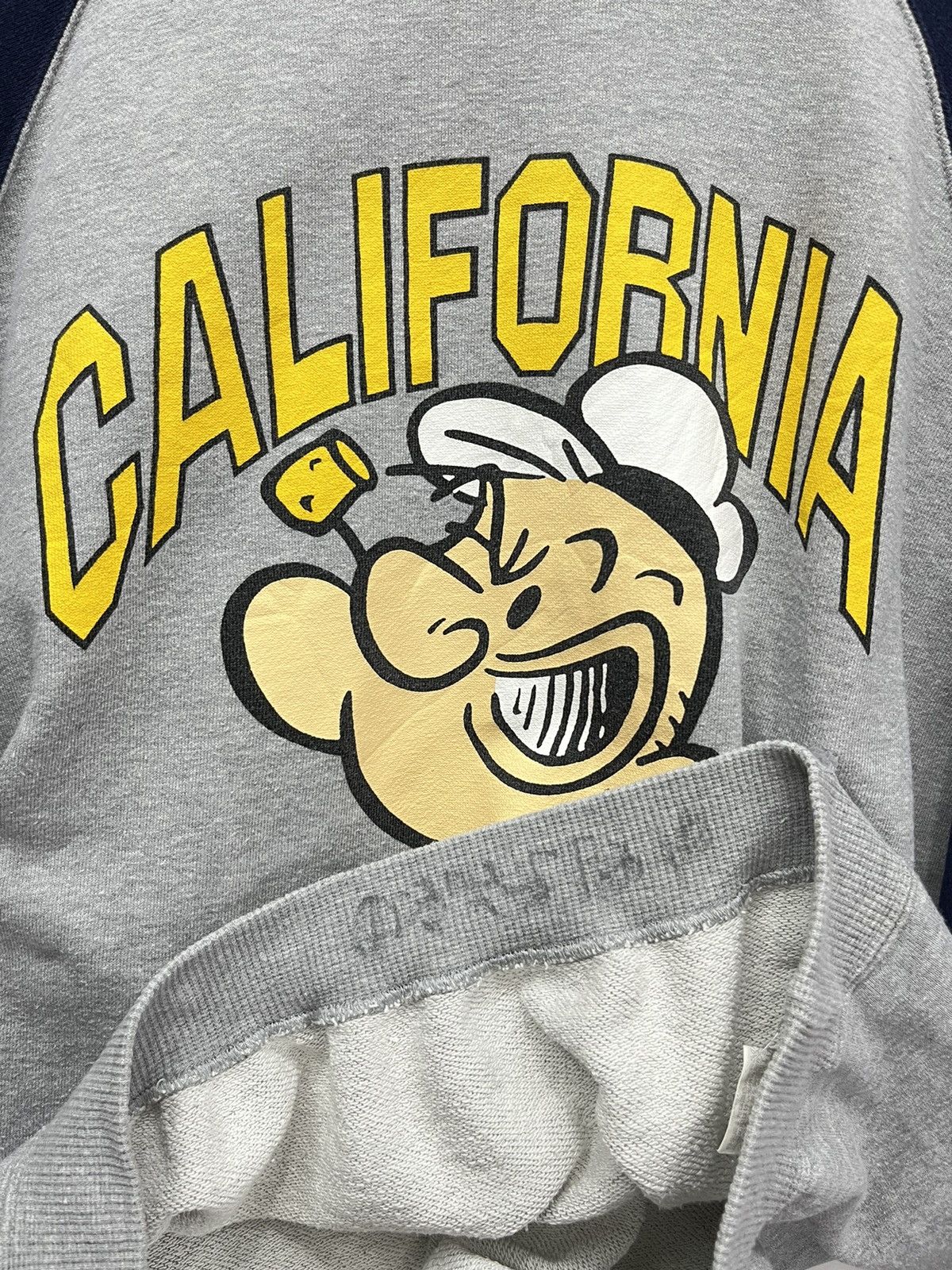 Cartoon Network 90’s POPEYE CALIFORNIA 2-Tone Big Print Sweater Made in Jpn Size US M / EU 48-50 / 2 - 6 Thumbnail