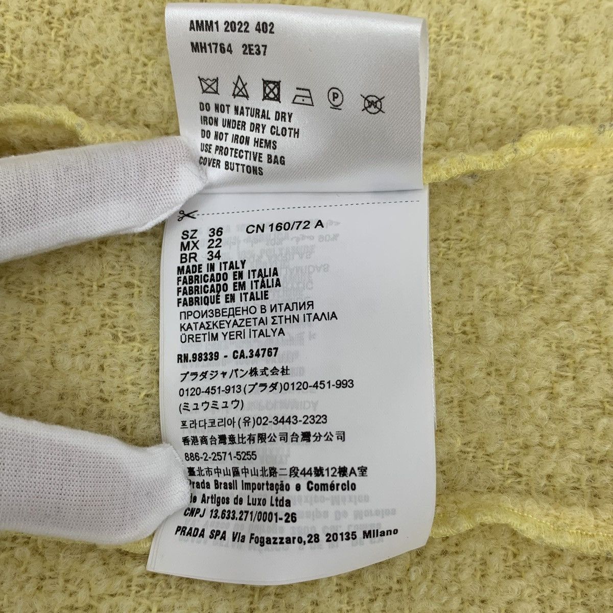 Miu Miu MiuMiu Wool V-neck Long Sleeve Tweed Knit Cardigan K26WX Size XS / US 0-2 / IT 36-38 - 7 Thumbnail