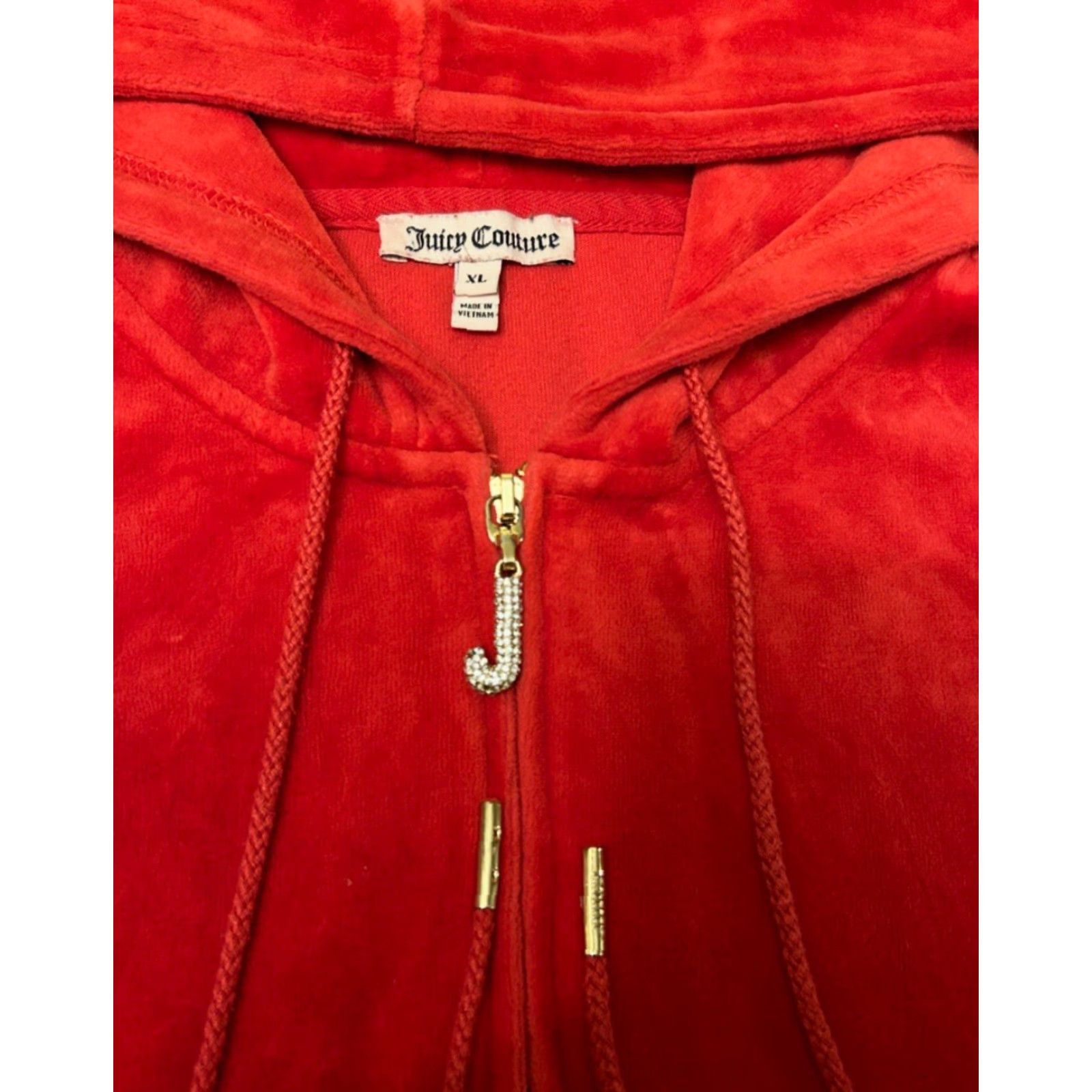 Juicy Couture VINTAGE Juicy Couture Full Zip Hoodie Womens Sz XL Red Y2K 2000s Classic Size XL / US 12-14 / IT 48-50 - 2 Thumbnail