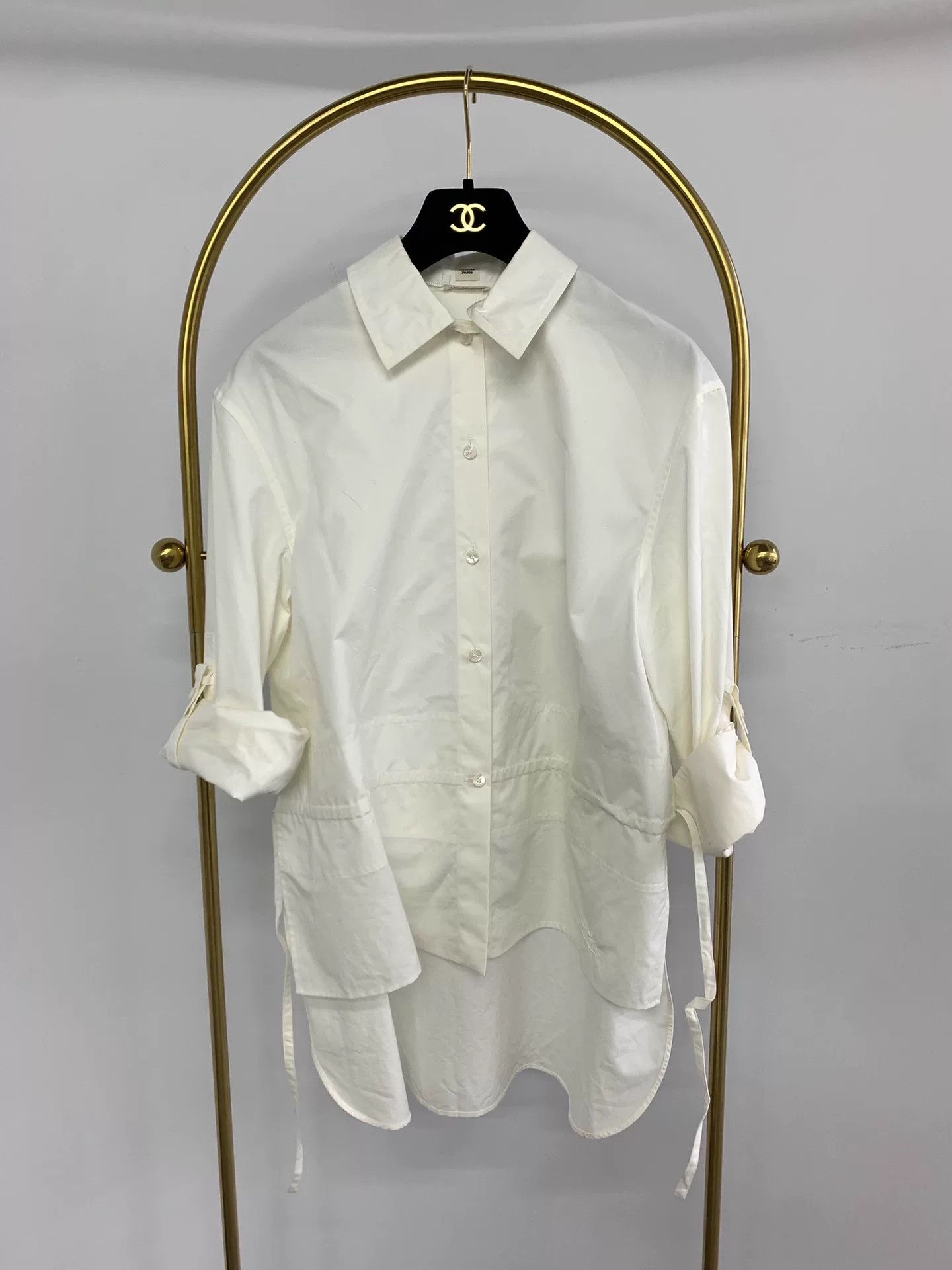 Hermes Hermes White Waistcoat Shirt Size US M / EU 48-50 / 2 - 1 Thumbnail