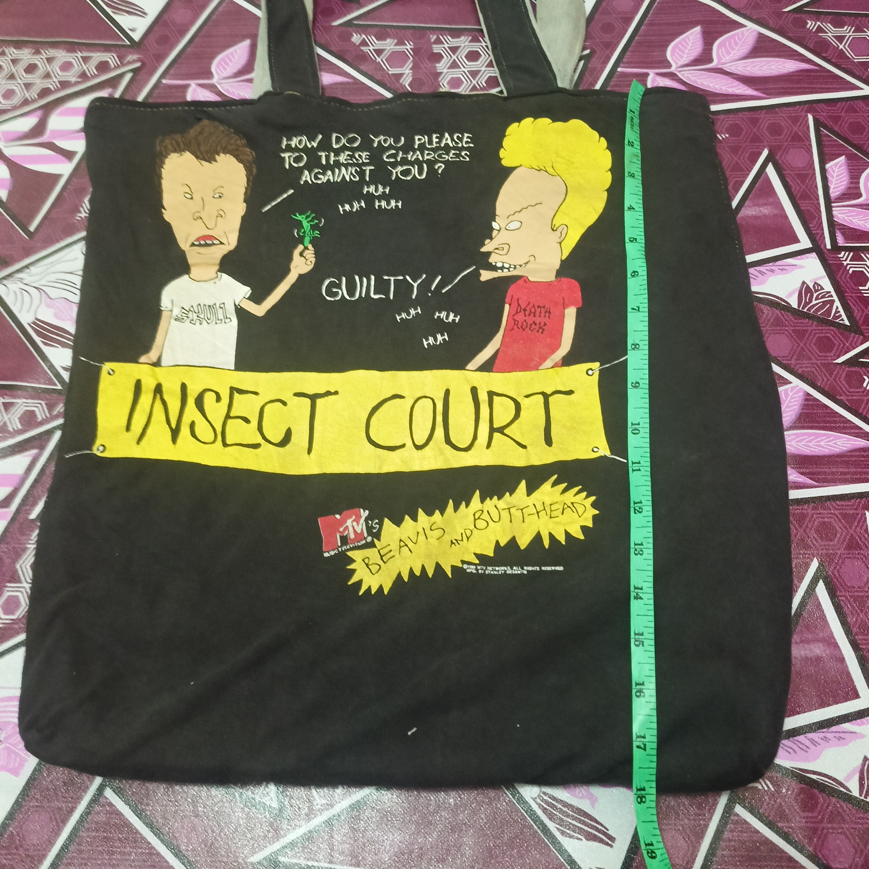 Cartoon Network × Mtv × Vintage Vintage 1993 Beavis and ButtHead Reversible Custom Tote bag Size ONE SIZE - 9 Thumbnail