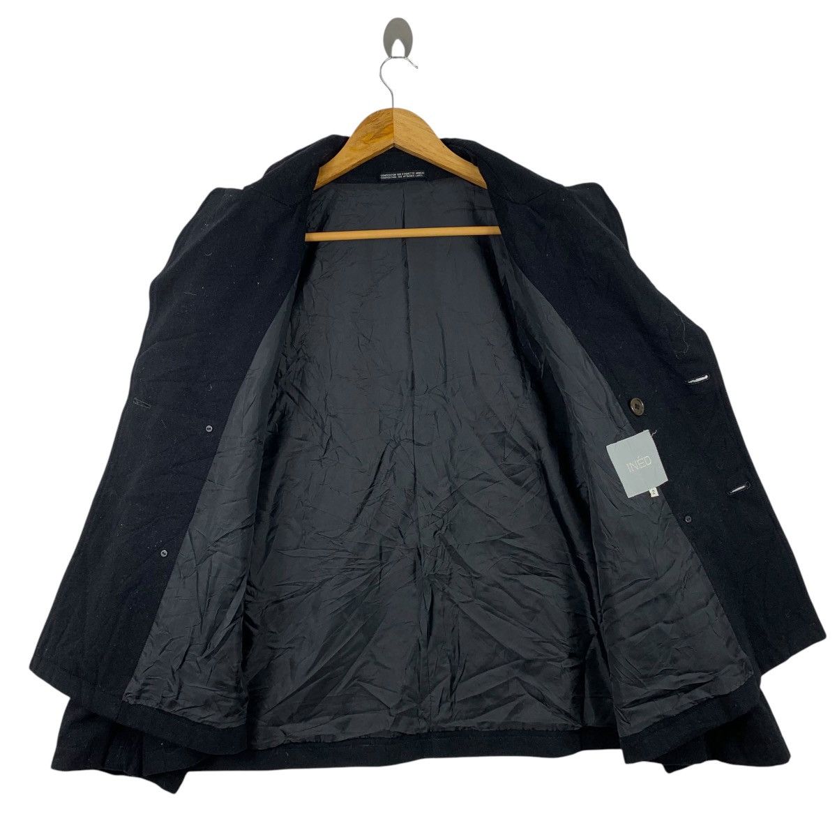 Japanese Brand × Vintage × Yohji Yamamoto Vintage INED YOHJI YAMAMOTO Japanese Brand Wool Blazer Coat Size L / US 10 / IT 46 - 3 Thumbnail