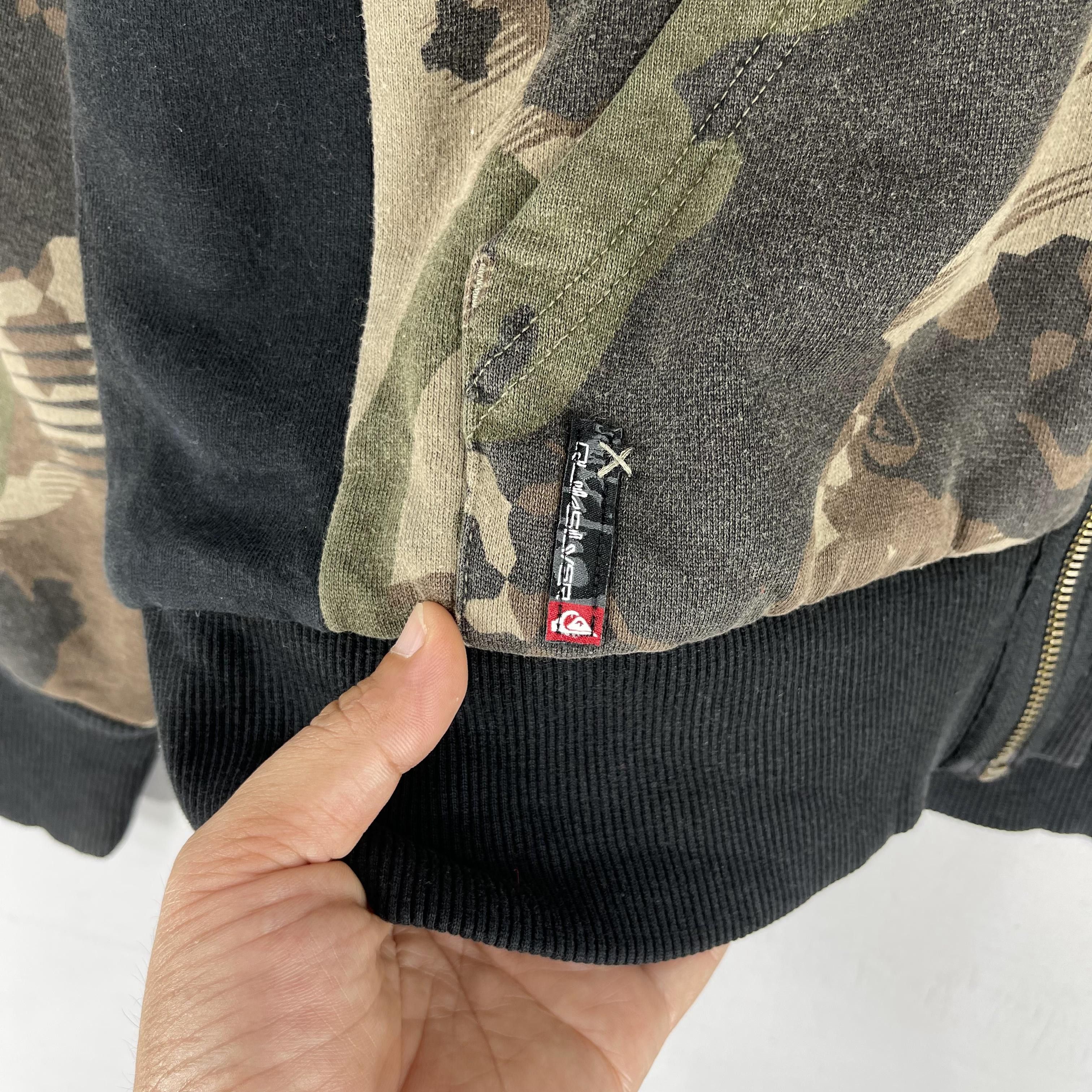 Japanese Brand × Quiksilver × Vintage Vintage QUIKSILVER Camouflage Pattern Zipper Hoodie Size US M / EU 48-50 / 2 - 6 Thumbnail