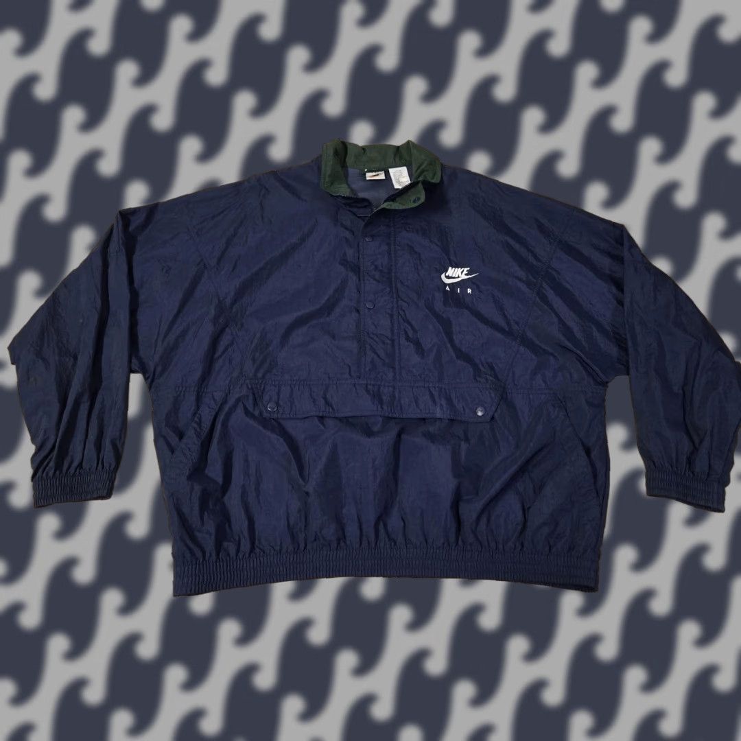 Nike VINTAGE Nike Air Jacket Mens XL Navy Green Nylon Pullover Windbreaker Anorak Size US XL / EU 56 / 4 - 1 Thumbnail
