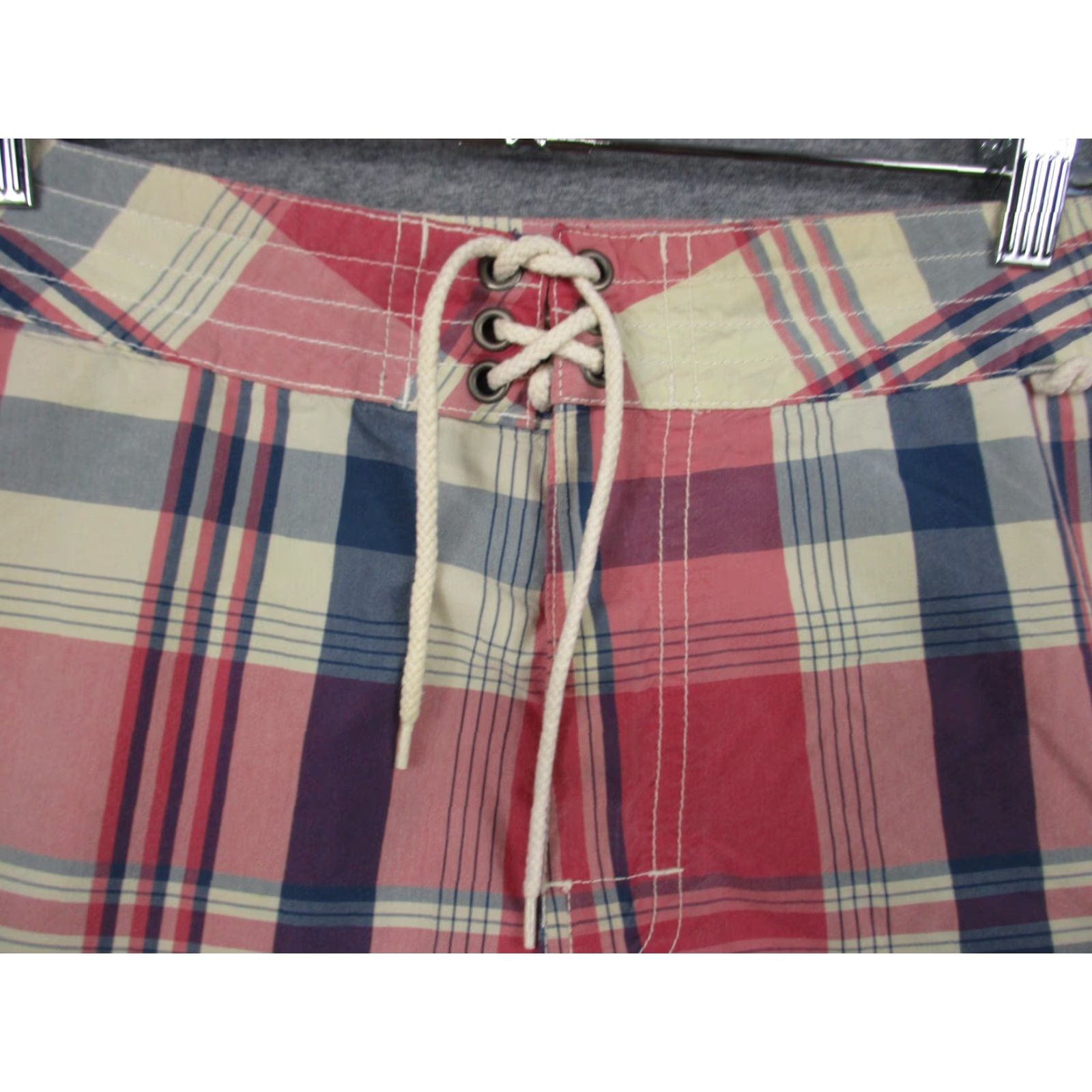 Polo Ralph Lauren Polo Ralph Lauren Swim Trunk 34 Men Red Plaid Drawstring Trunks Velcro Closure Beach Bottom Mens Shirt Size US S / EU 44-46 / 1 - 7 Thumbnail
