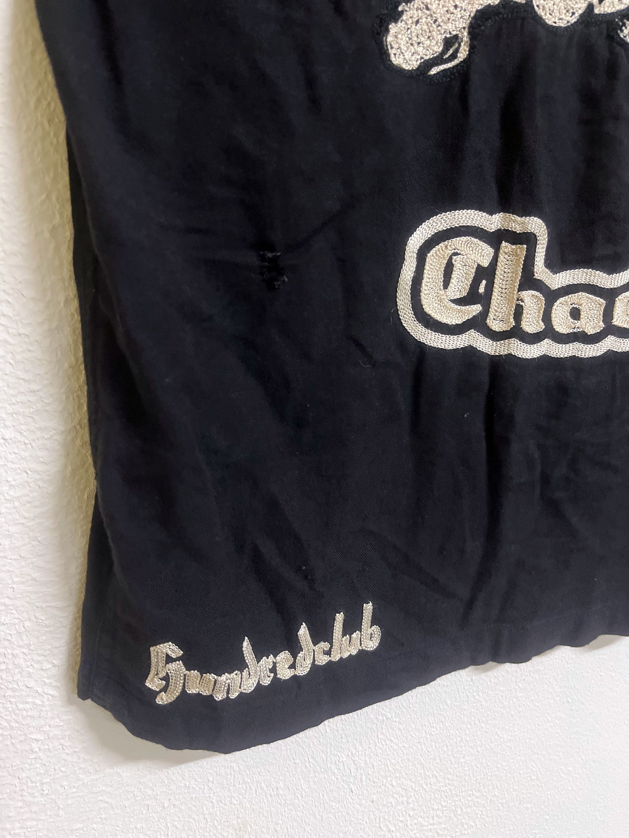 Individual Sentiments Hundred Club Skull Embdoidery Open Collared Short Sleeve Size US M / EU 48-50 / 2 - 6 Thumbnail