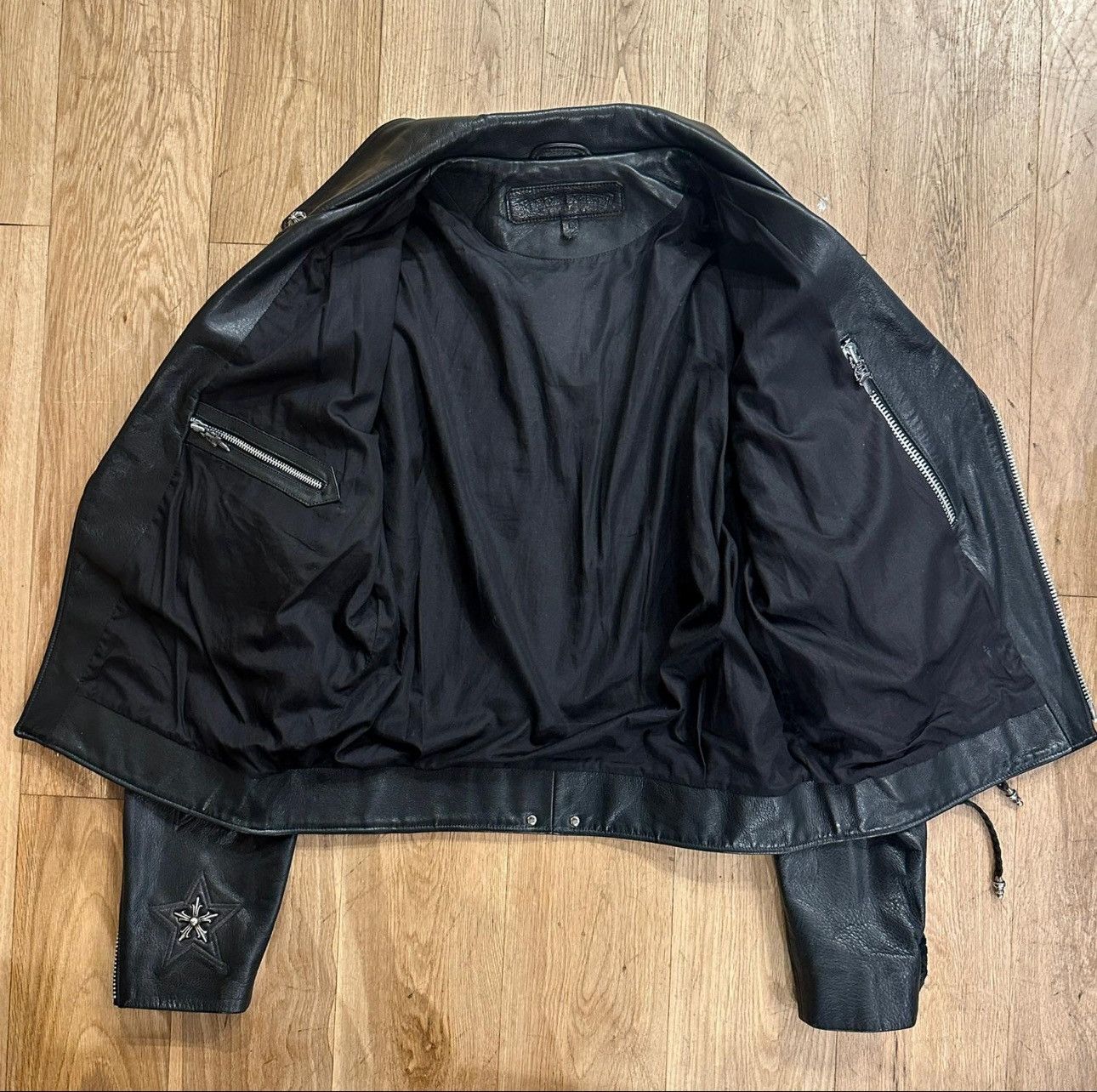 Chrome Hearts 1993 Chrome Hearts Lace-Up Leather Jacket Size US L / EU 52-54 / 3 - 7 Thumbnail