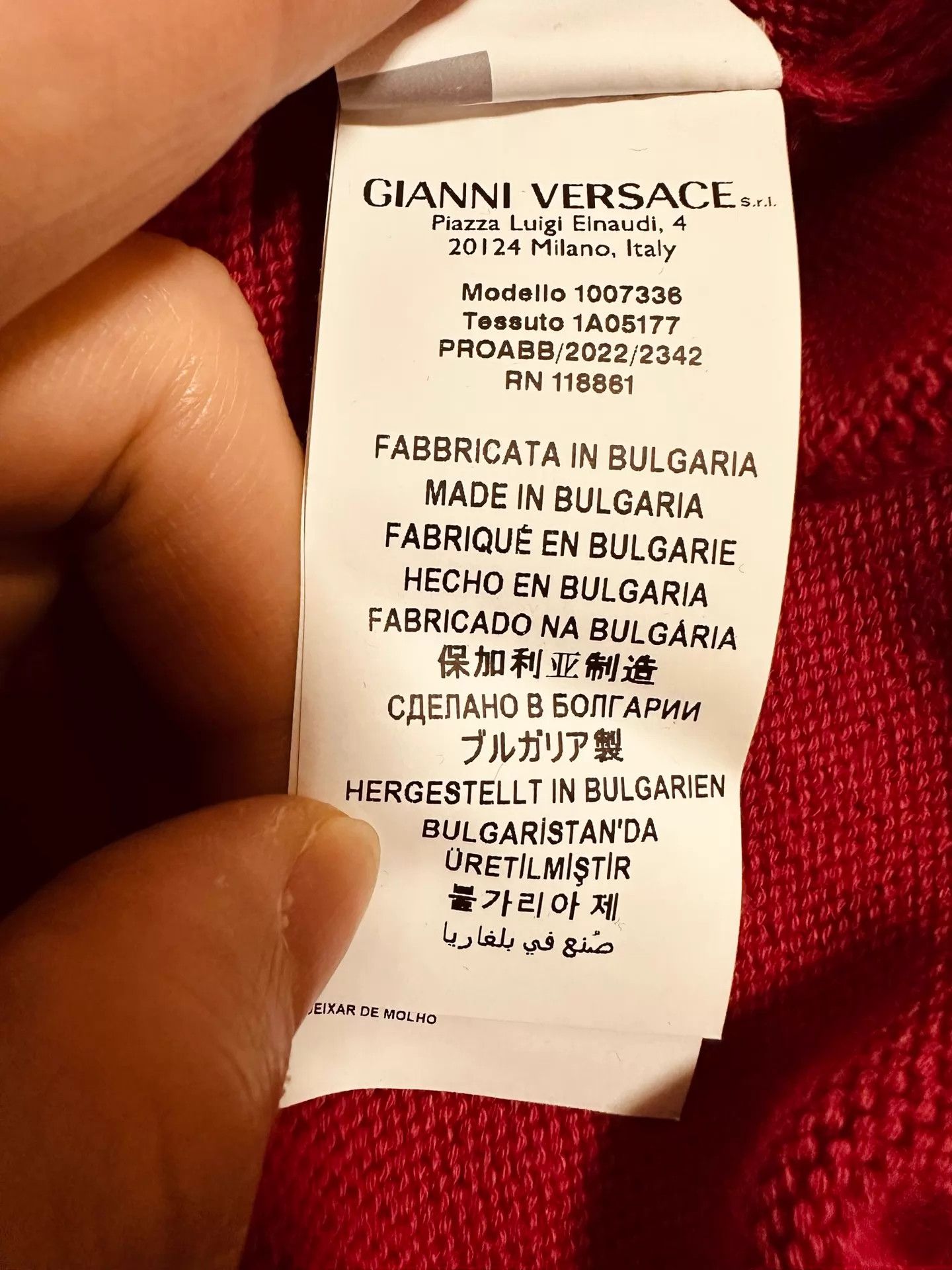 Versace Versace All-Over Embroidered Logo Sweater 98N 46M Size US S / EU 44-46 / 1 - 8 Thumbnail