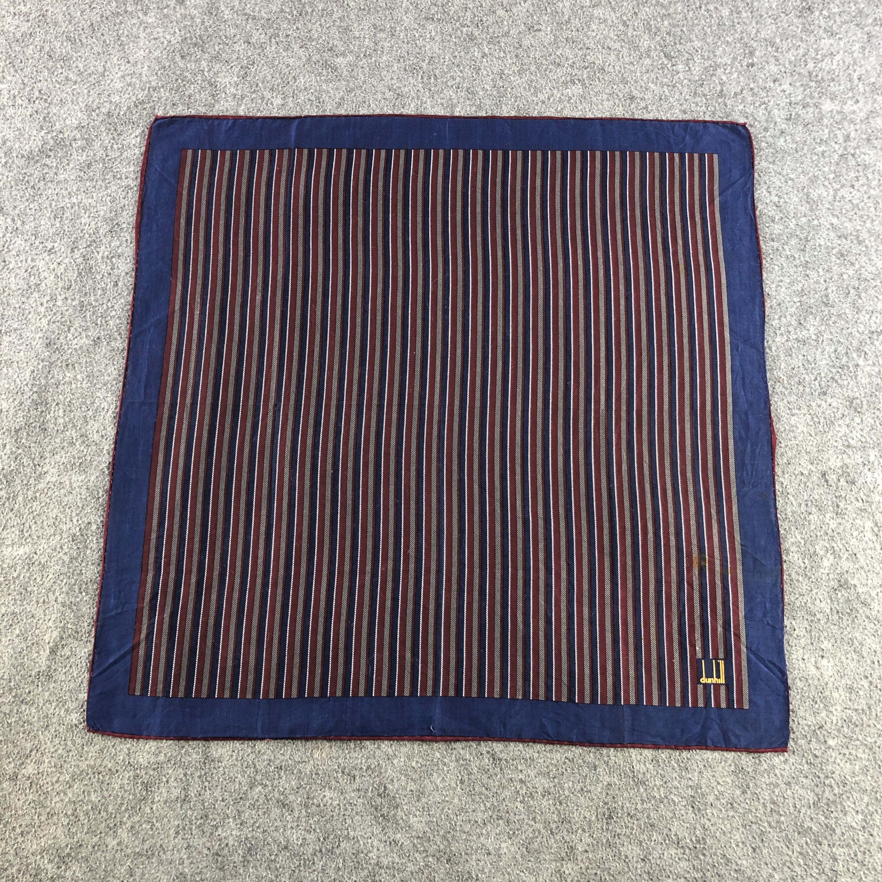 Alfred Dunhill × Vintage Dunhill Handkerchief Neckerchief Bandana H2478 Size ONE SIZE - 2 Thumbnail