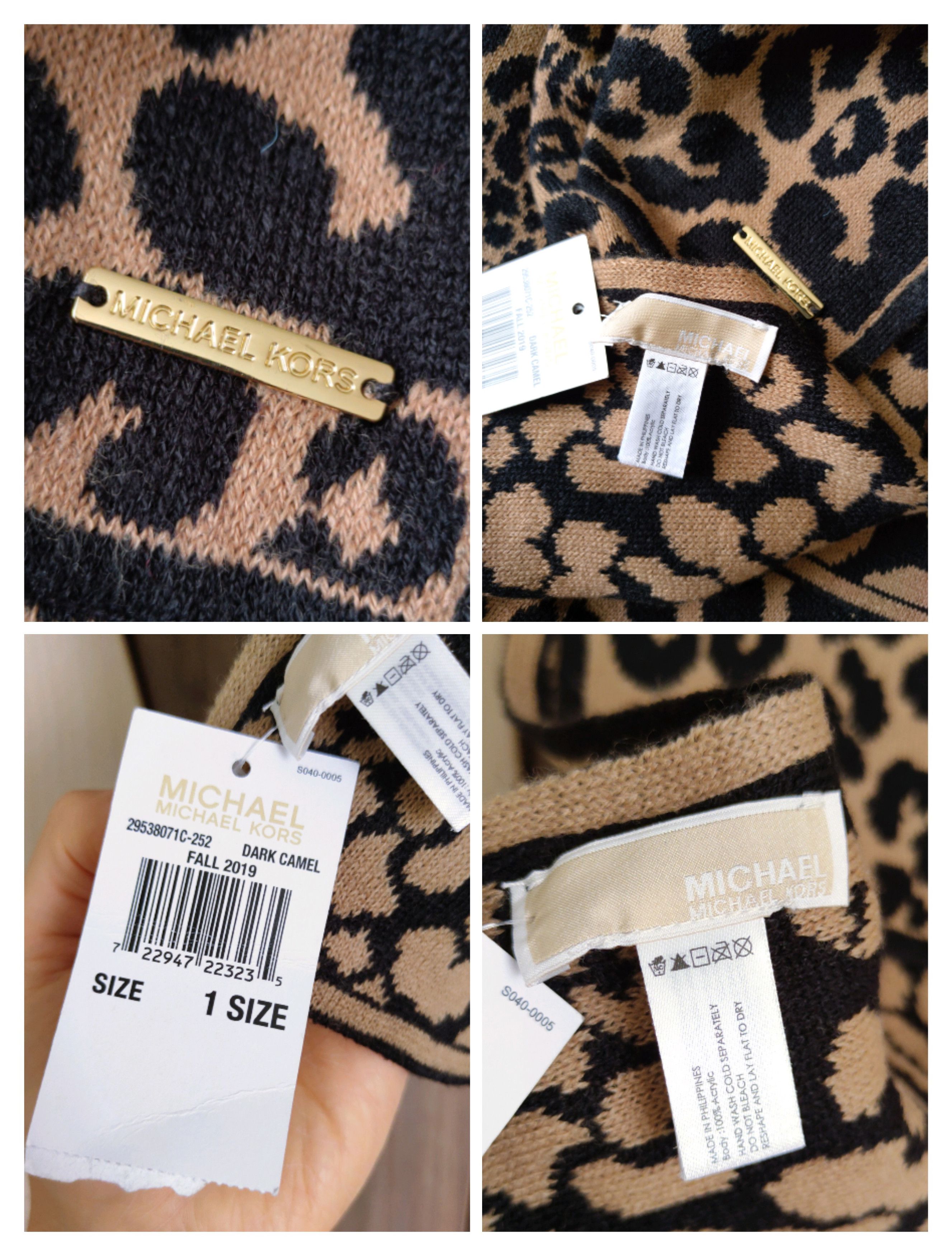 Michael Kors Michael Kors Leopard Scarf MK Leopard Women's Scarf Size ONE SIZE - 6 Thumbnail