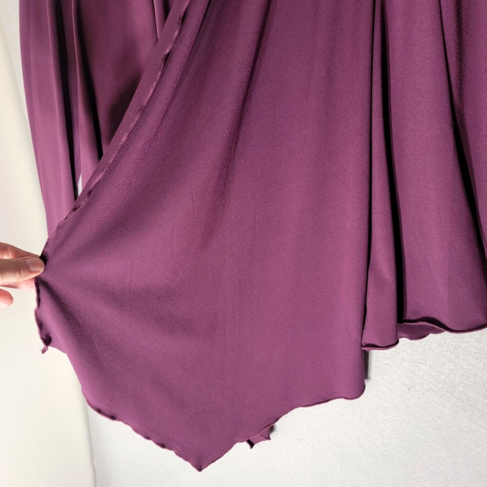 Vintage Due Per Due Cardigan Women S Asymmetrical Lagenlook Lightweight Purple Soft Size S / US 4 / IT 40 - 4 Thumbnail