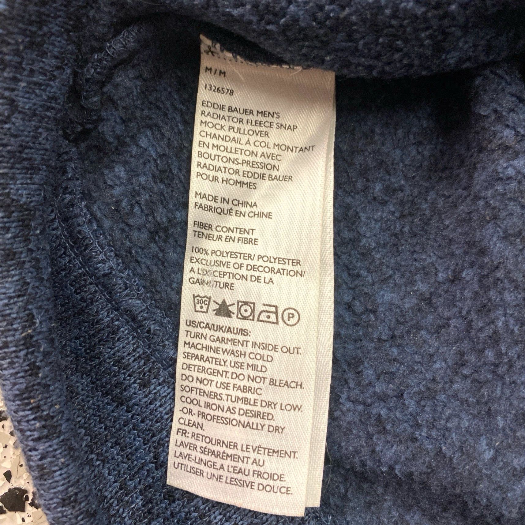 Eddie Bauer Eddie Bauer Fleece Sweater Men M Navy Blue Heather 1/4 Snap Pullover Casual Sweatshirt Size US M / EU 48-50 / 2 - 5 Thumbnail