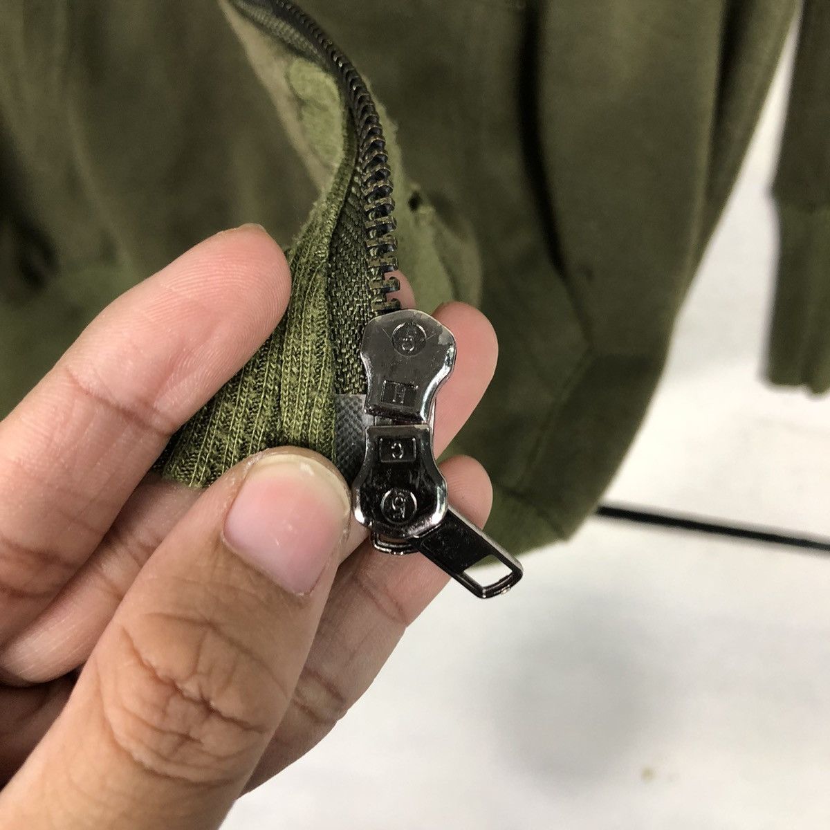 Japanese Brand Culture Wide Olive Punk Stud Hooded Sweatshirt Size US M / EU 48-50 / 2 - 20 Thumbnail