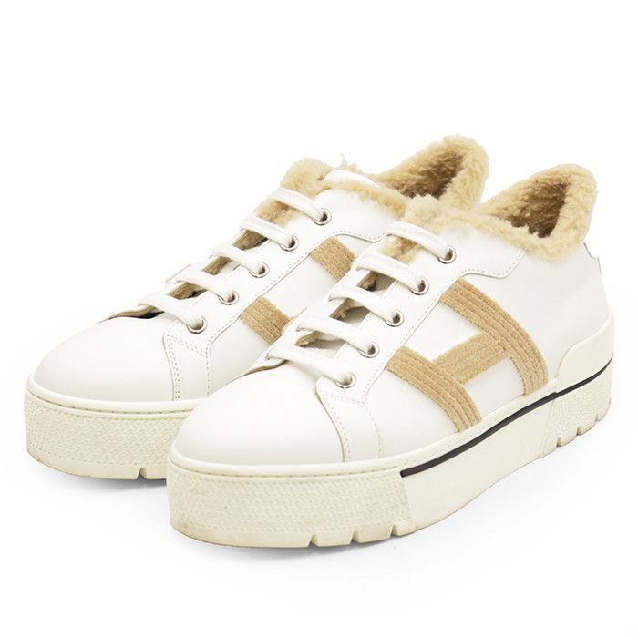 Hermes Hermes Hermes Dare Leather Sneakers Leather Shoes DUTY FREE for USA Size ONE SIZE - 1 Thumbnail