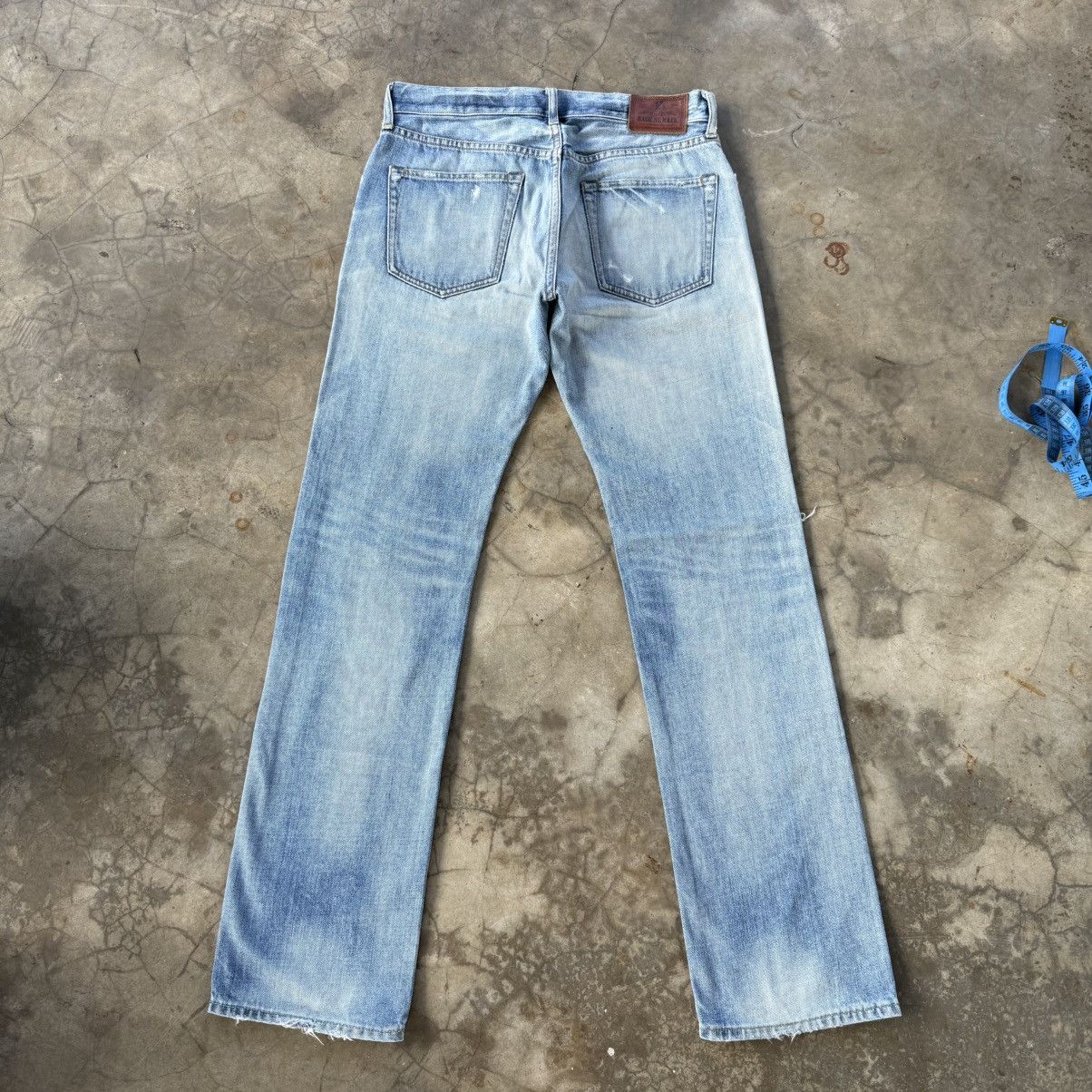 Japanese Brand Vintage Back Number Faded Denim Jean Pants Size US 31 - 9 Thumbnail