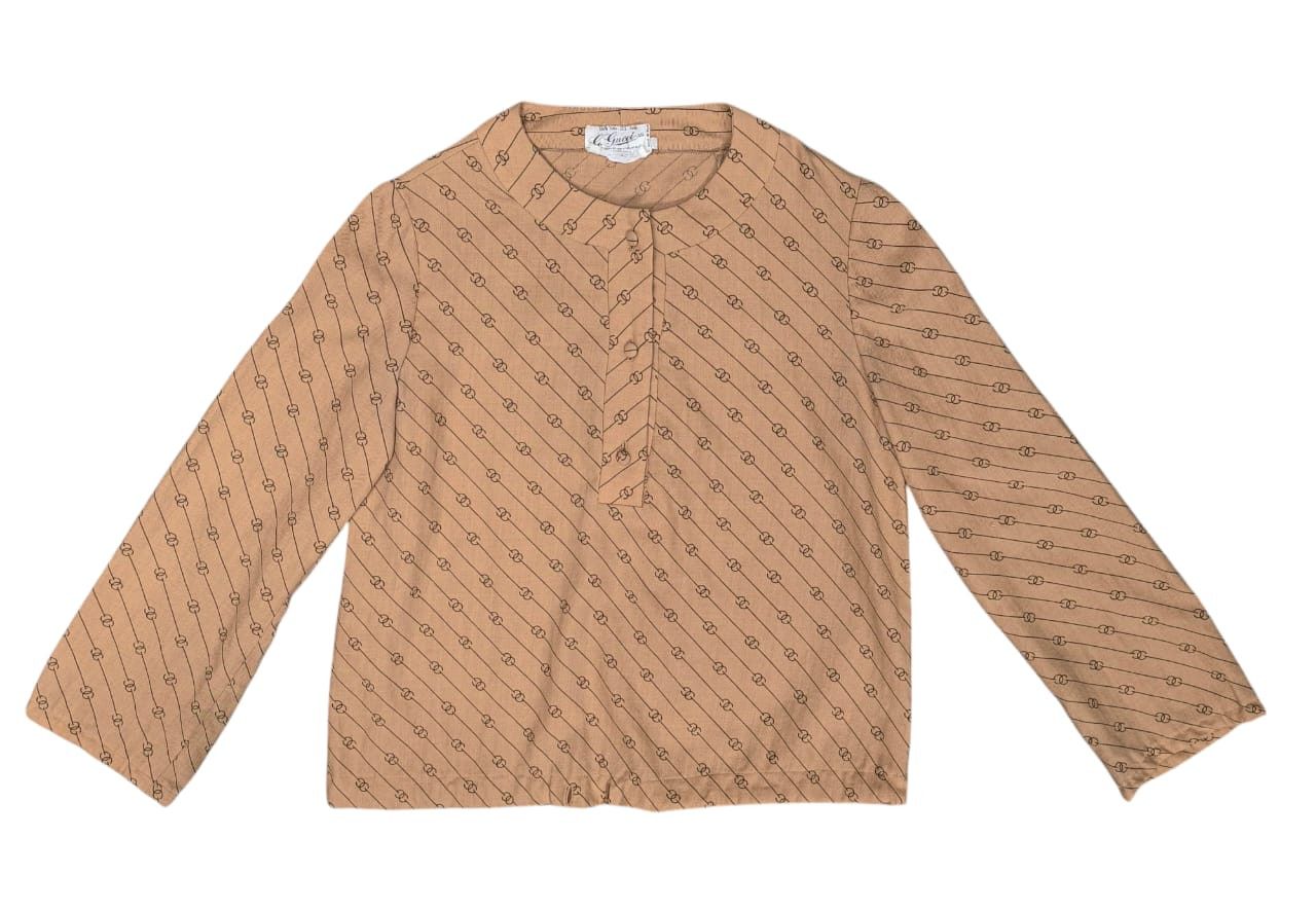 Gucci × Vintage Vintage Blouse 70's Gucci Size M / US 6-8 / IT 42-44 - 3 Thumbnail