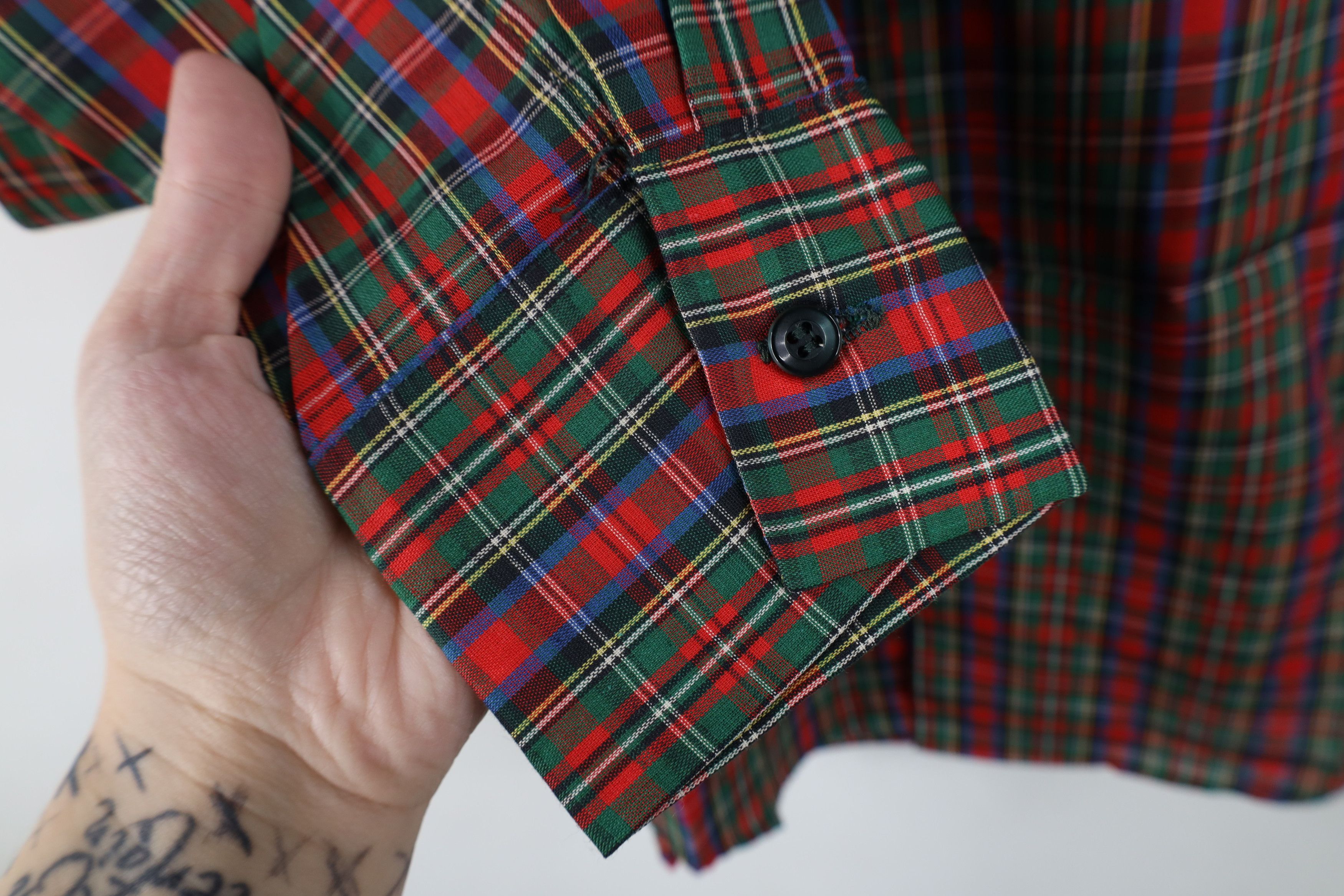 Vintage Deadstock Vintage 70s Streetwear Button Shirt Plaid USA Size US S / EU 44-46 / 1 - 7 Thumbnail
