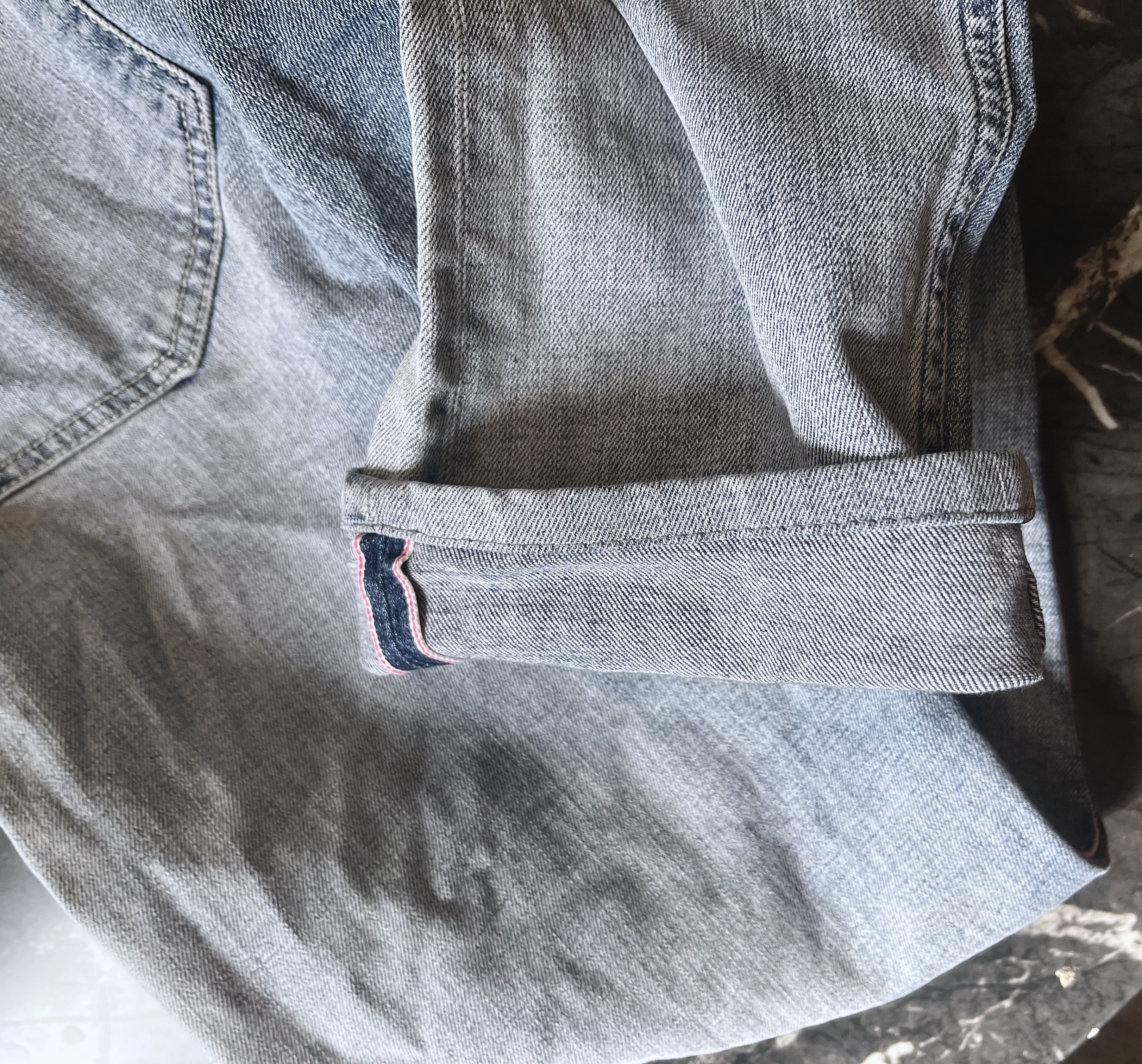 Acne Studios Ace Light Washed Selv Straight Leg Vintage Denim Size US 29 - 7 Thumbnail