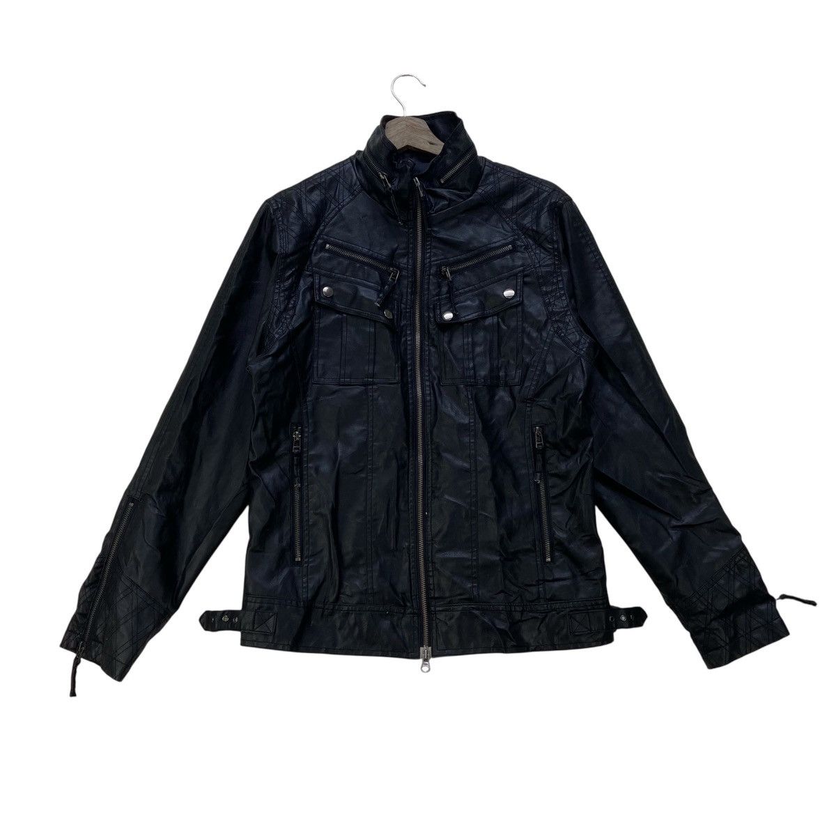 semanticdesign Japanese Brand Semantic Design Synthetic Leather BikerJacket Size US S / EU 44-46 / 1 - 2 Thumbnail