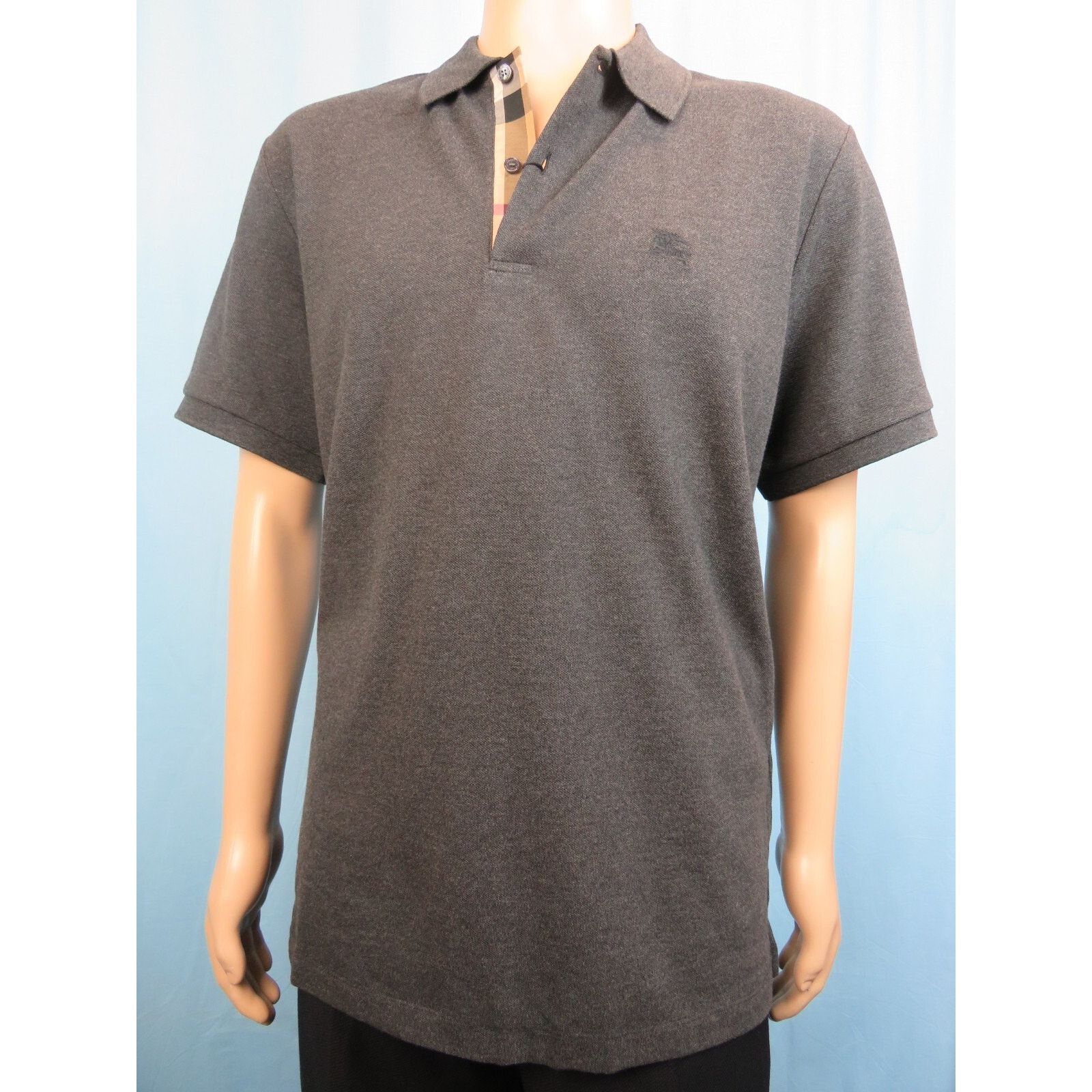 Burberry BURBERRY OXFORD DARK GRAY COTTON CHECK LOGO SLEEVE SHIRT S Size US S / EU 44-46 / 1 - 2 Thumbnail