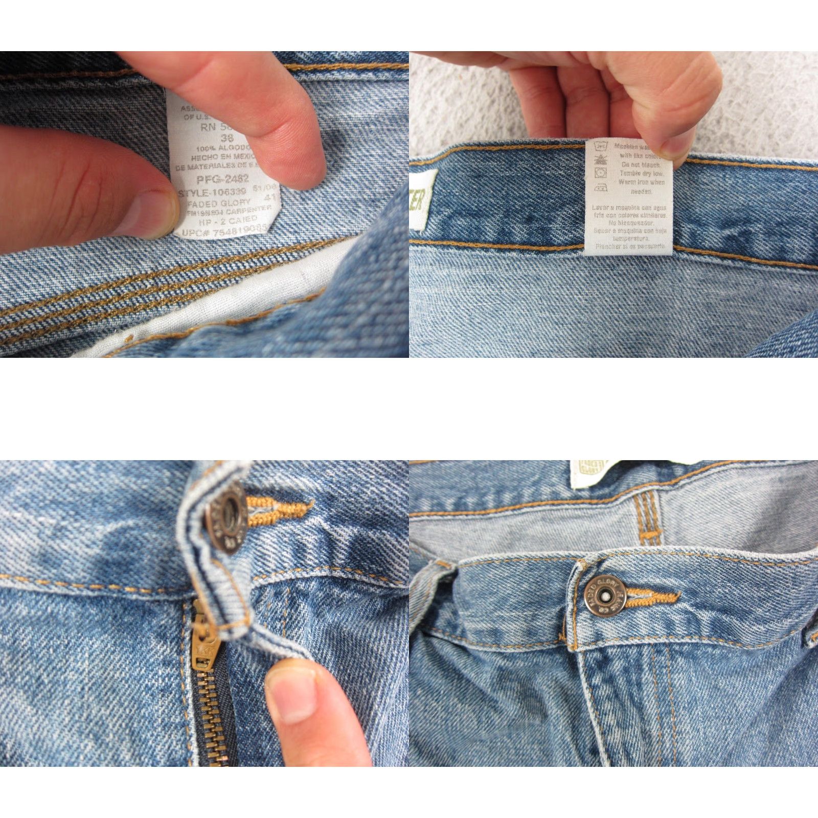 Faded Glory VINTAGE Faded Glory Shorts Jeans Mens 36 Blue Carpenter Denim Cargo Baggy 90s Featured Pockets Mens Size US 36 / EU 52 - 8 Thumbnail