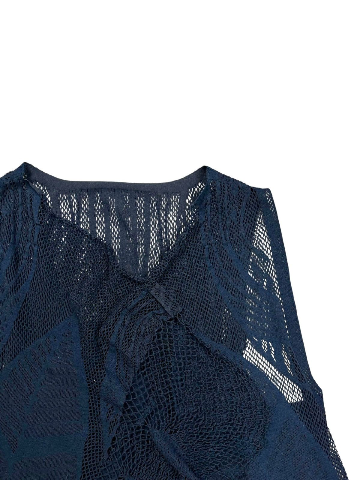 GOA 2000s Hiroko Koshino Vkei Style Fish Net Outer Vest Cardigan Size US M / EU 48-50 / 2 - 7 Thumbnail