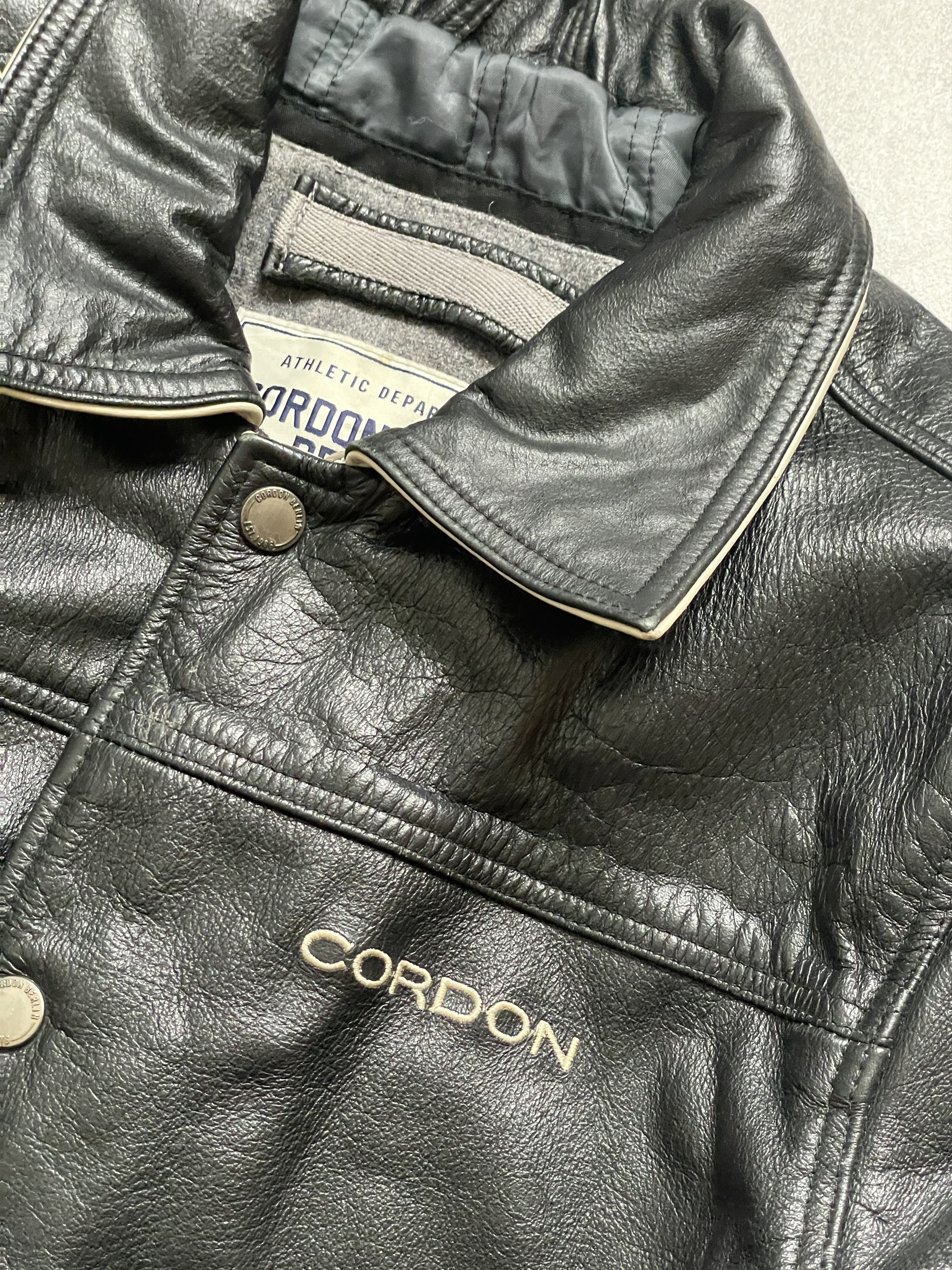 Genuine Leather CORDON BERLIN COLLEGE LEATHER VARSITY BOMBER JACKET Size US M / EU 48-50 / 2 - 3 Thumbnail