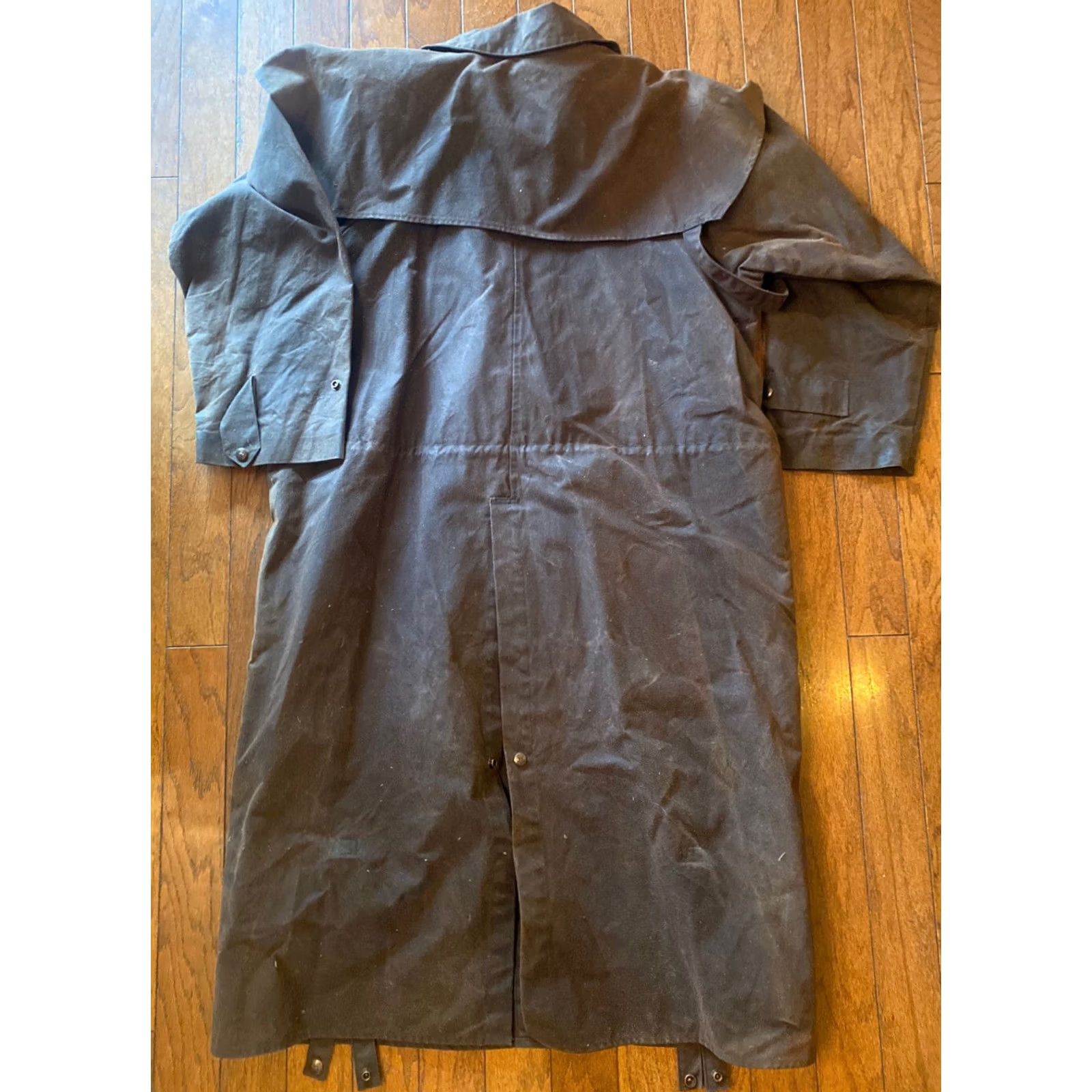Vintage Outback Trading Company Bush Trader Waxed Oilskin Duster Jacket Coat Size M Brown Men M Waxed Jacket Size US M / EU 48-50 / 2 - 8 Thumbnail