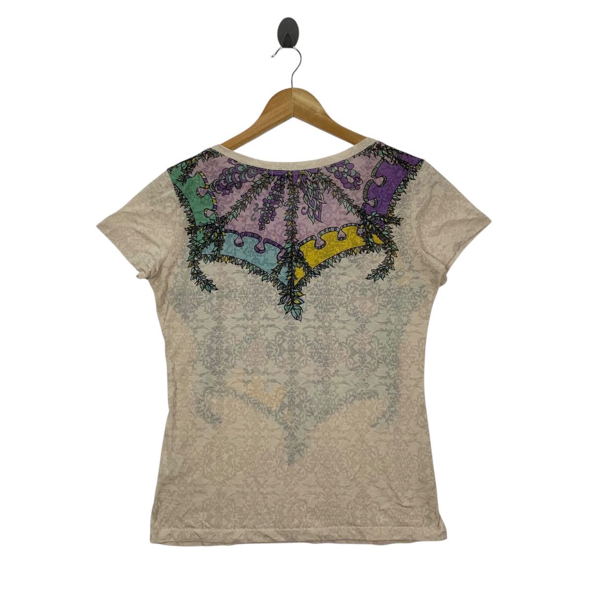 Vintage LOVE MOSCHINO All Over Print Abstract Floral Shirt Size XS / US 0-2 / IT 36-38 - 3 Thumbnail